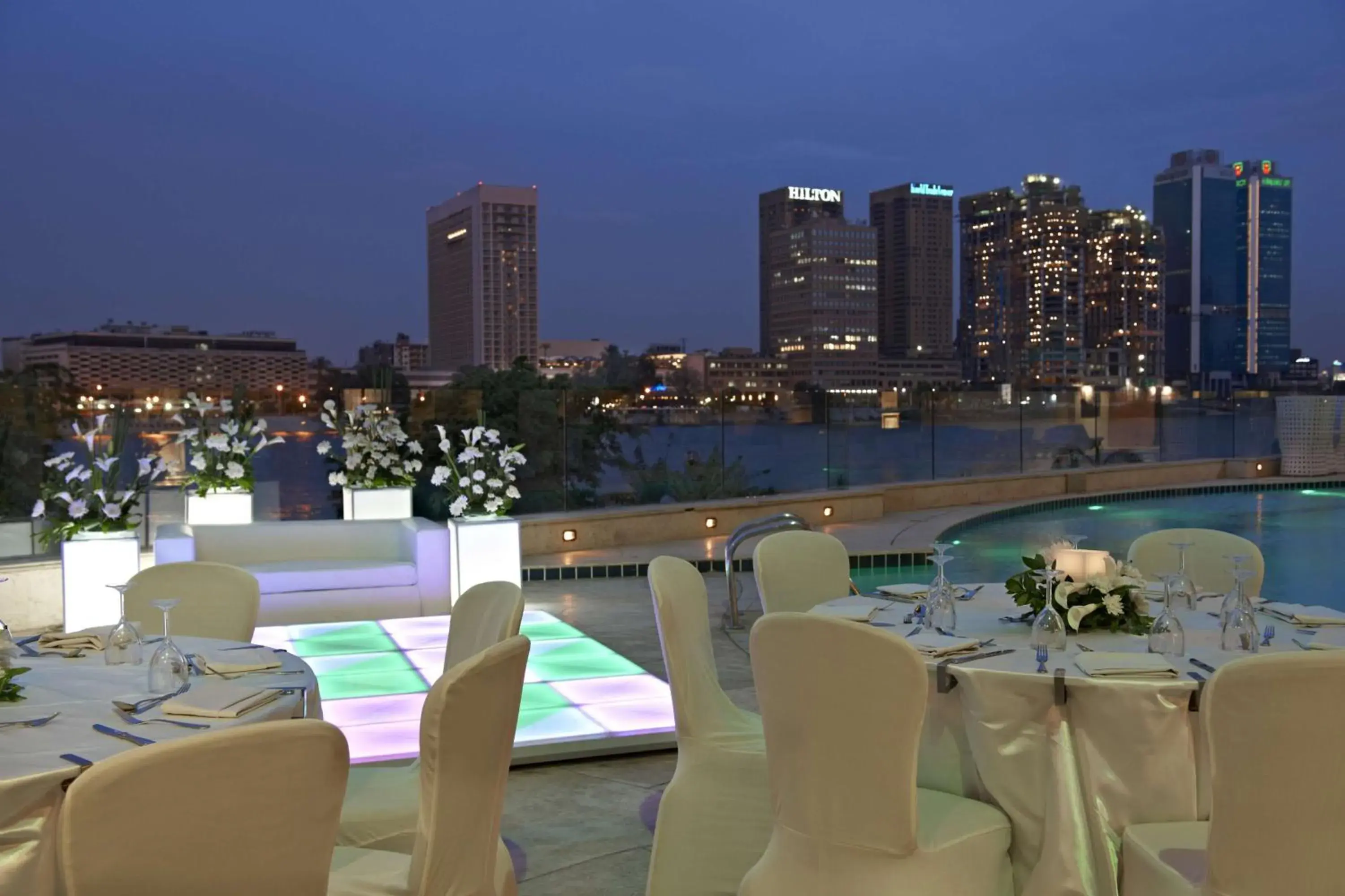 Pool view in Hilton Cairo Zamalek Residences Pool view in Hilton Cairo Zamalek Residences