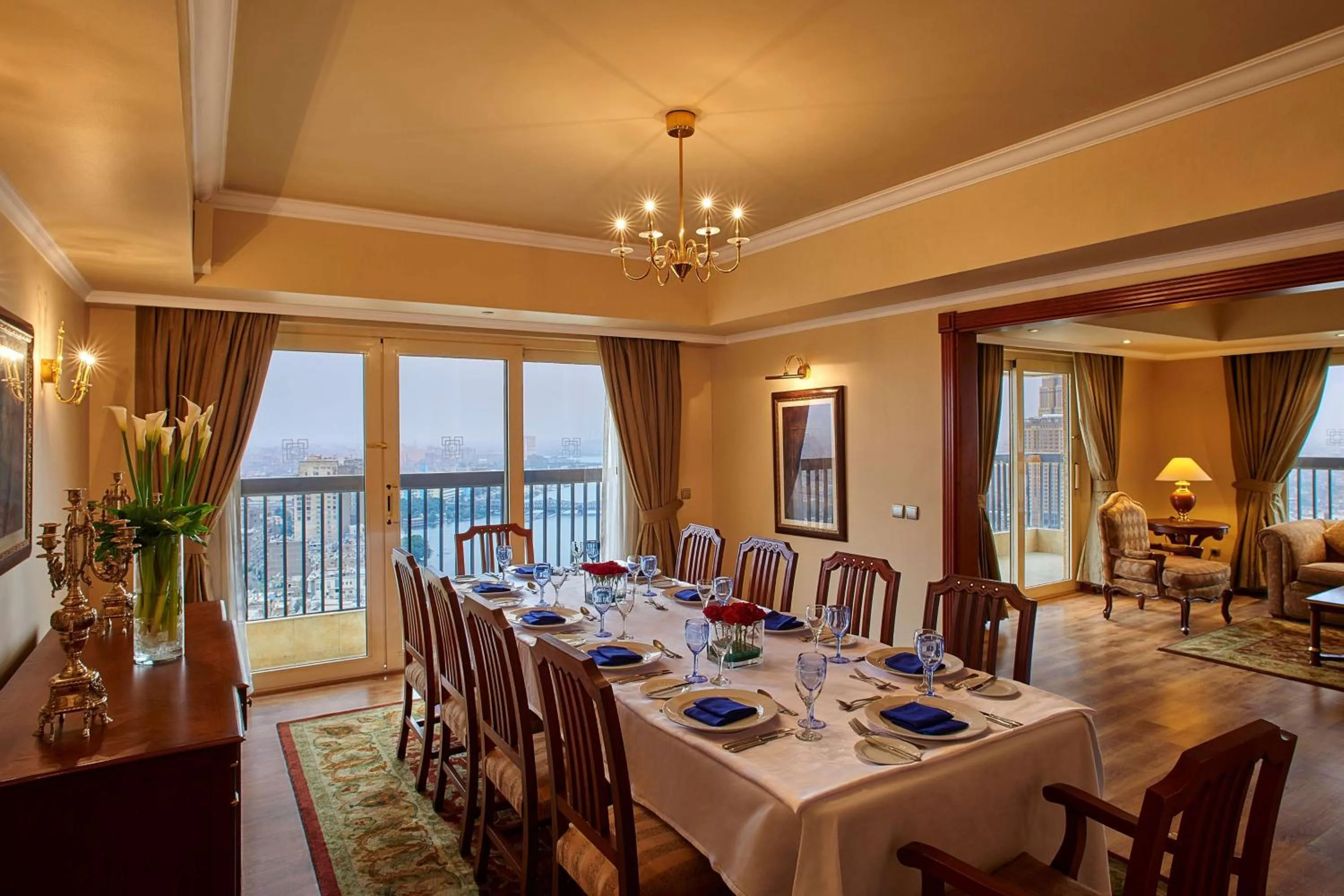 Living room in Hilton Cairo Zamalek Residences