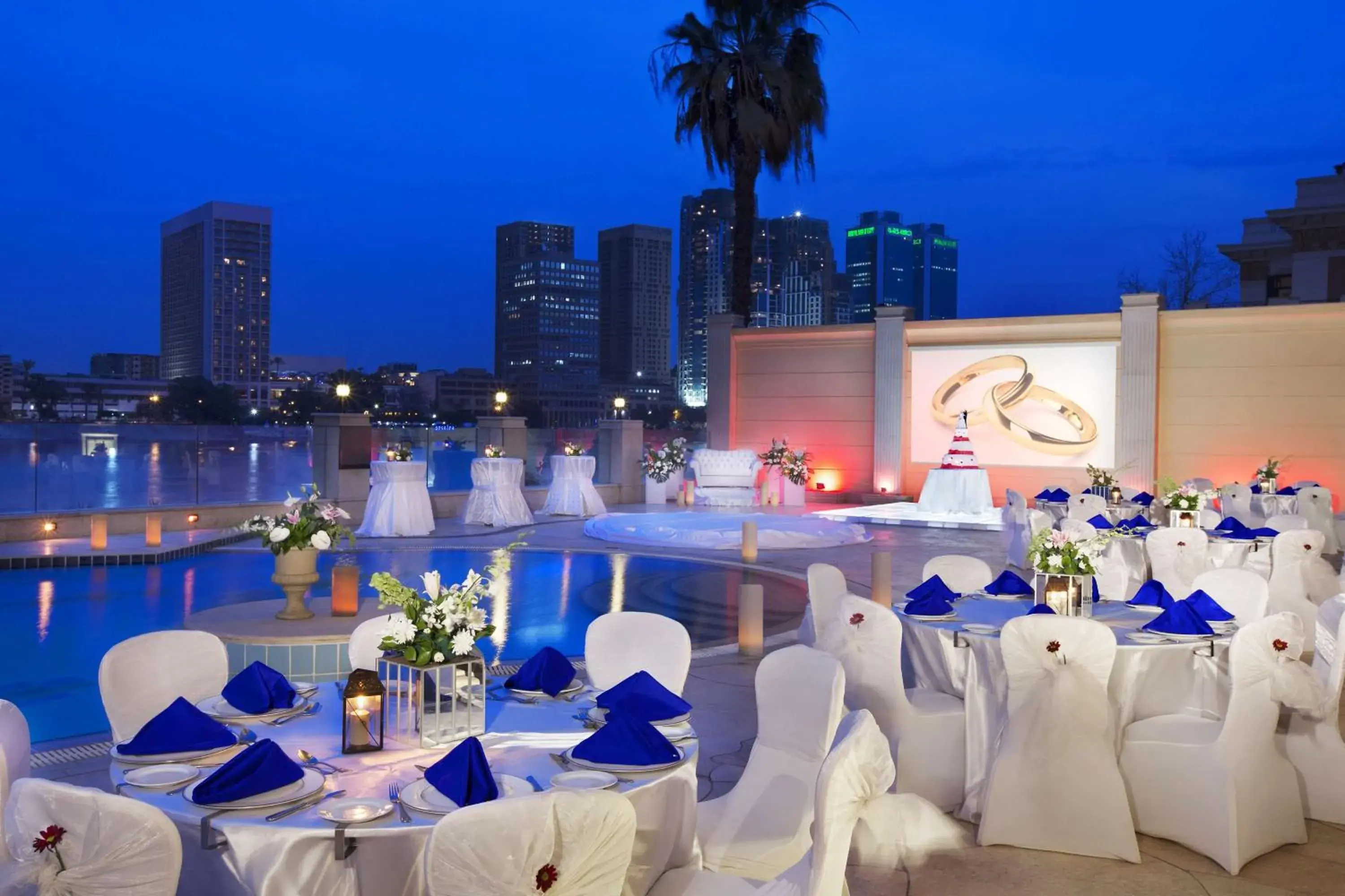 Pool view in Hilton Cairo Zamalek Residences Pool view in Hilton Cairo Zamalek Residences