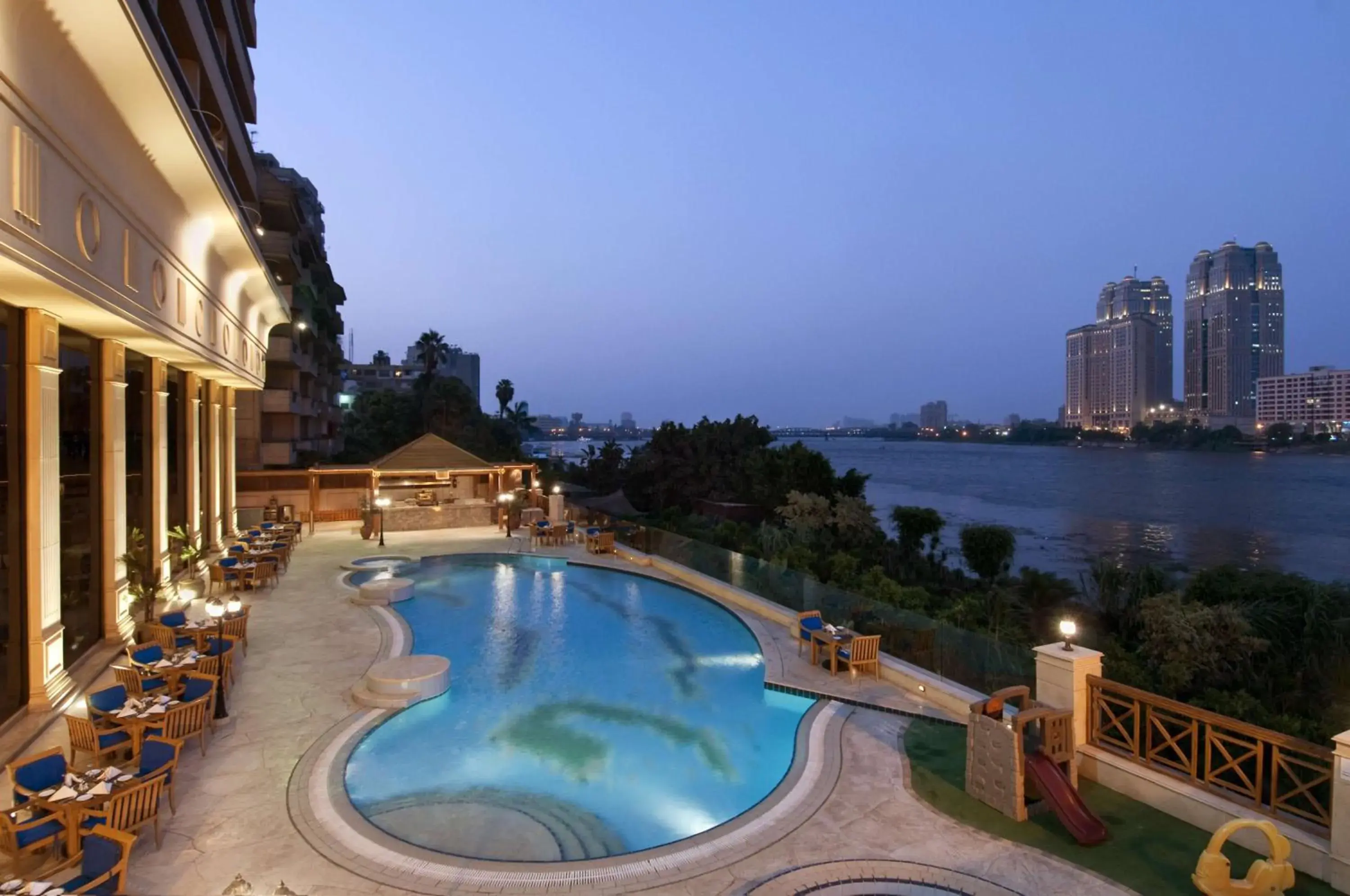 Pool view in Hilton Cairo Zamalek Residences Pool view in Hilton Cairo Zamalek Residences