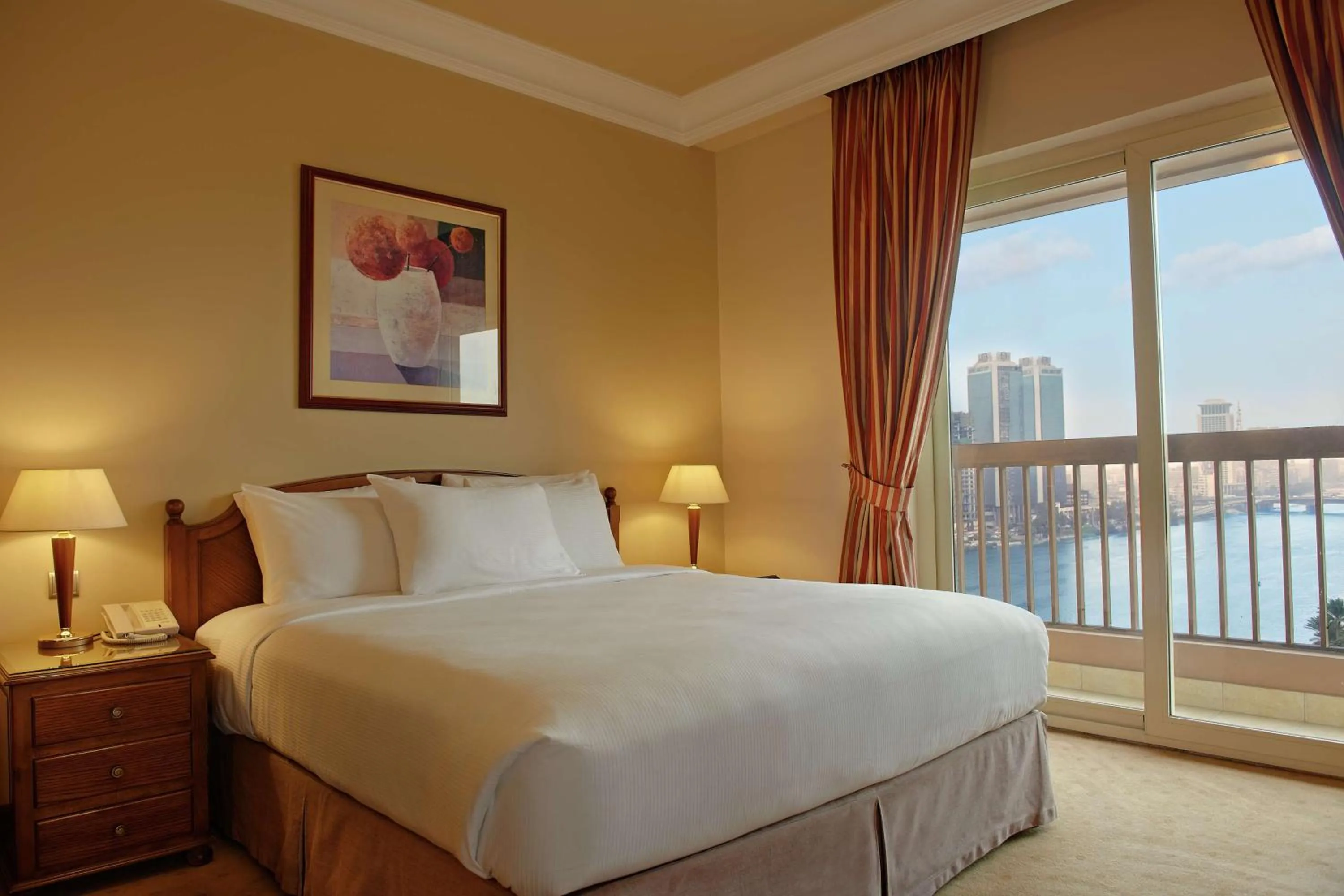 Bed in Hilton Cairo Zamalek Residences