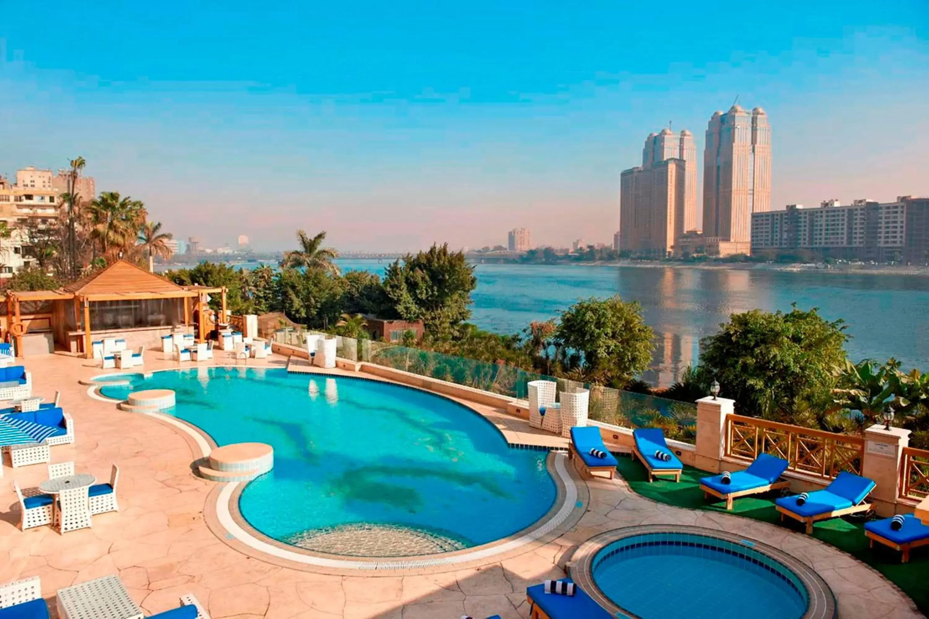 Pool view in Hilton Cairo Zamalek Residences Pool view in Hilton Cairo Zamalek Residences