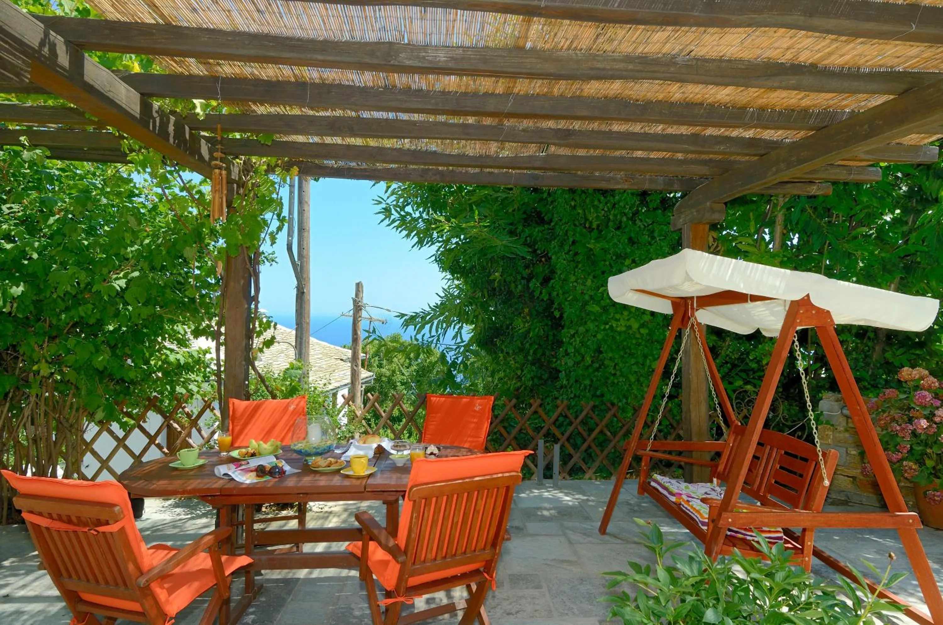 Patio in Guesthouse Iris