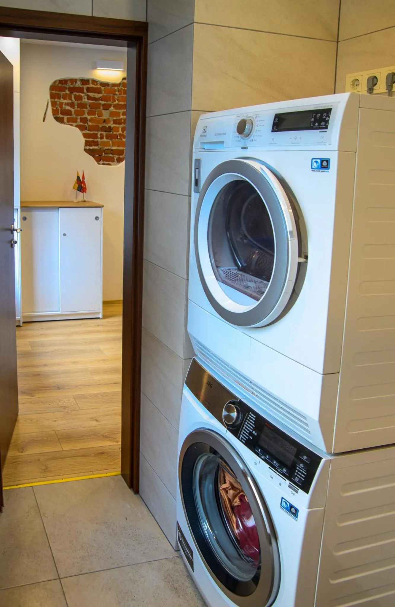 washing machine in Klaipeda Hostel