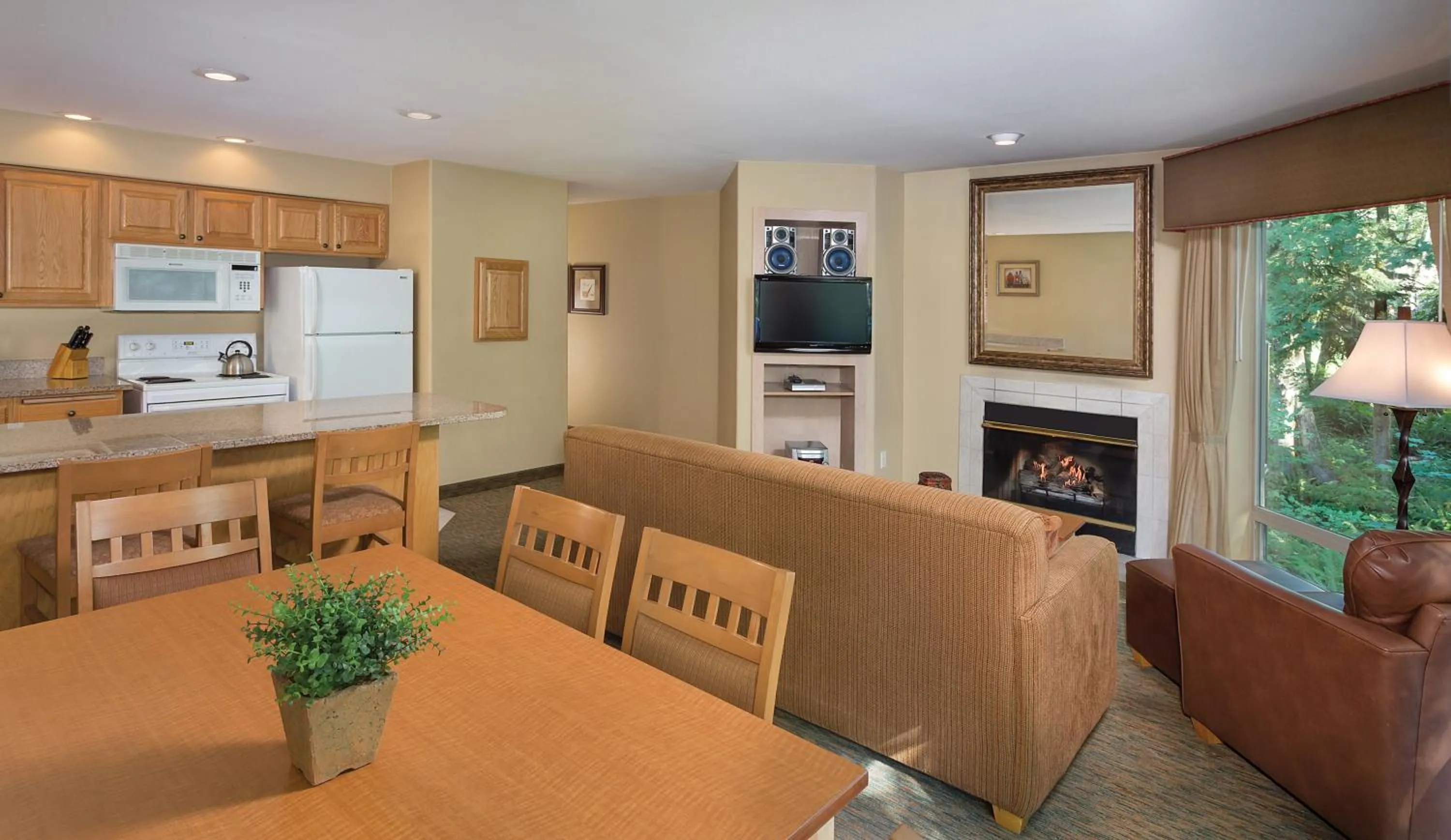 Living room in Whispering Woods Resort