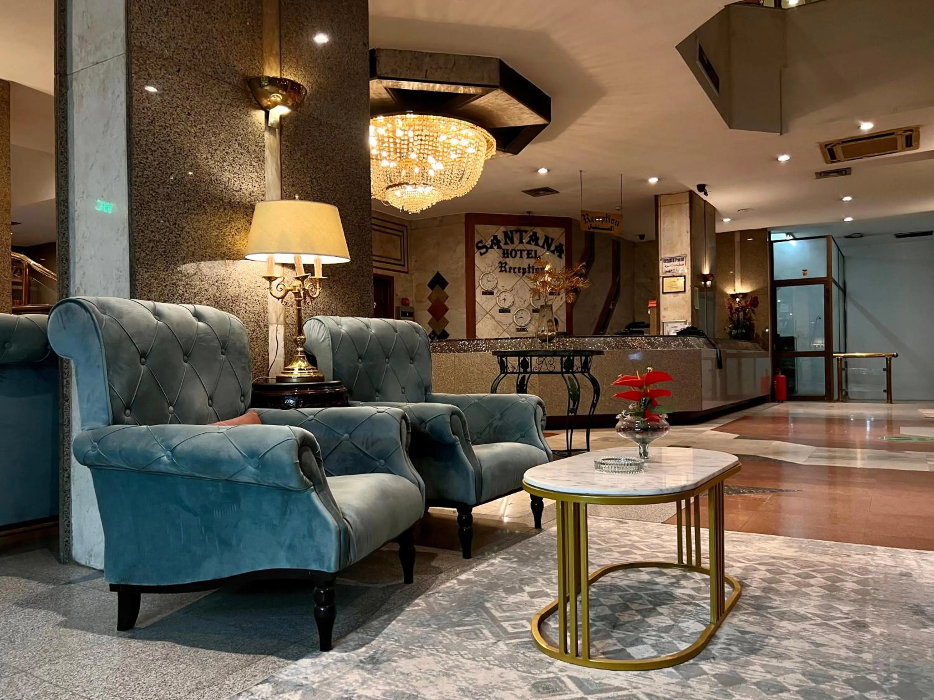 Seating area in Santana Hotel Cairo
