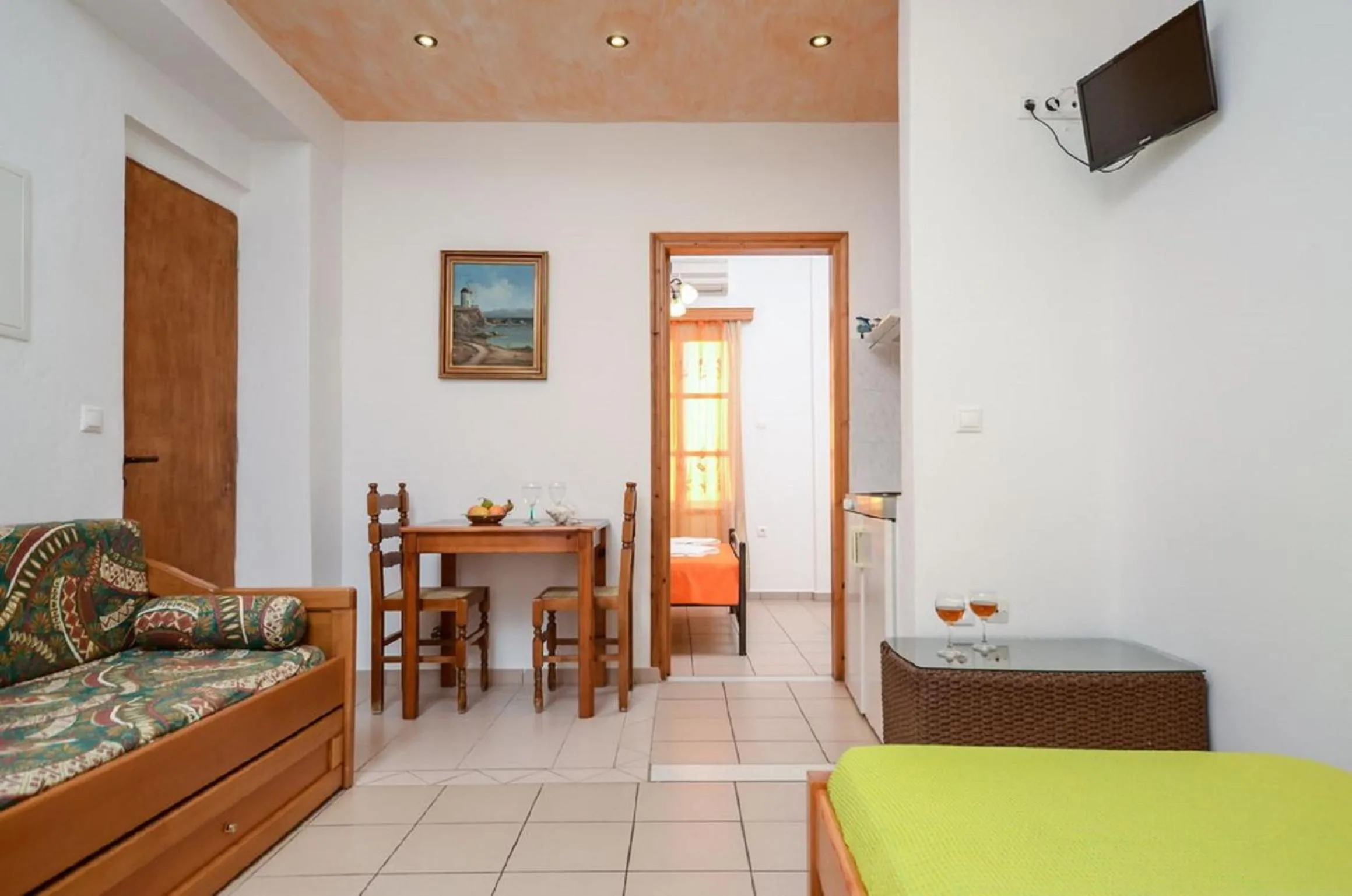 Kitchen or kitchenette, Bed in Sofia Studios