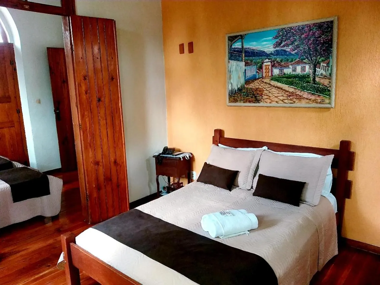 Bed in Pousada Estação do Trem