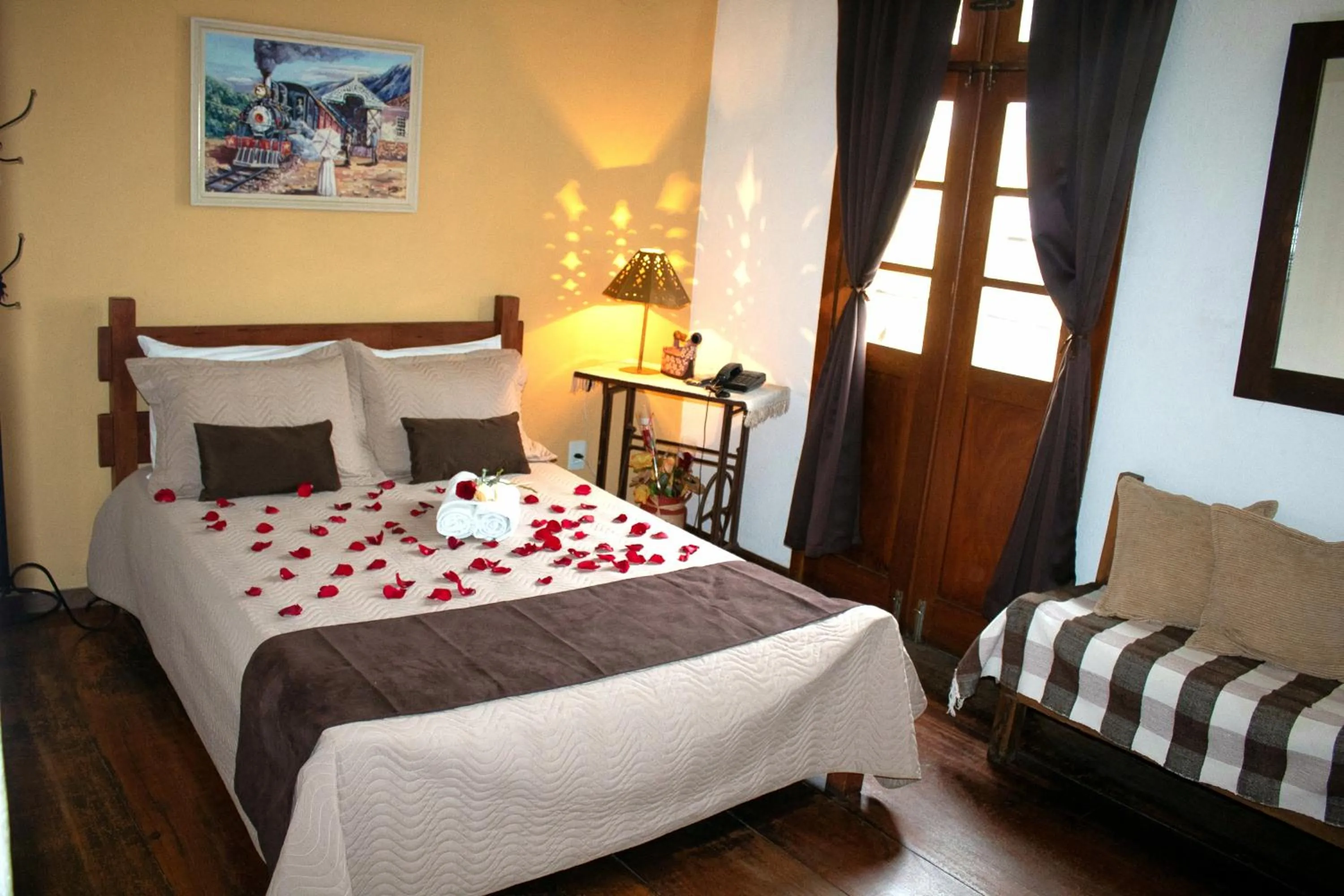 Bed in Pousada Estação do Trem