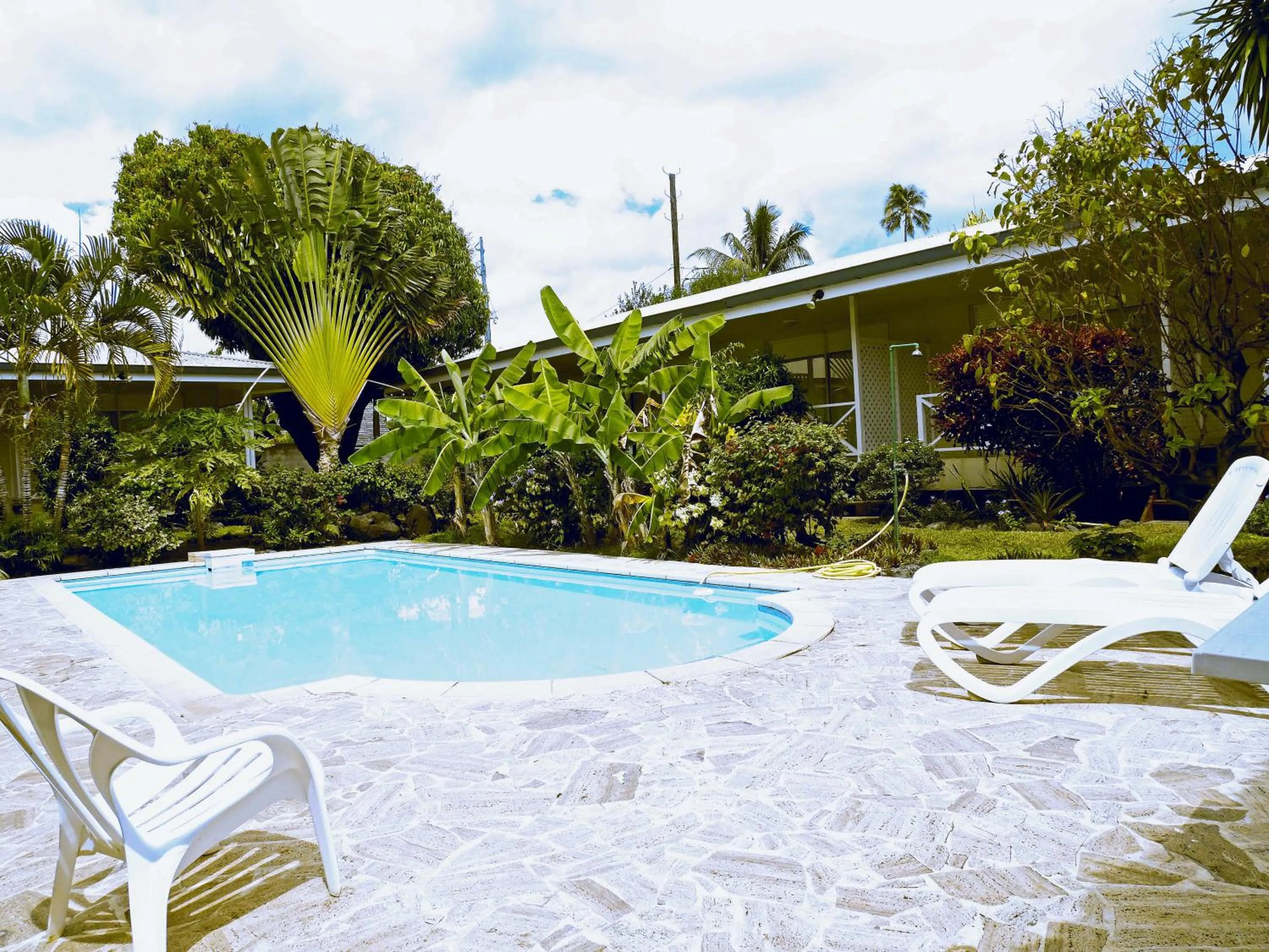 Pool view in Pension De La Plage