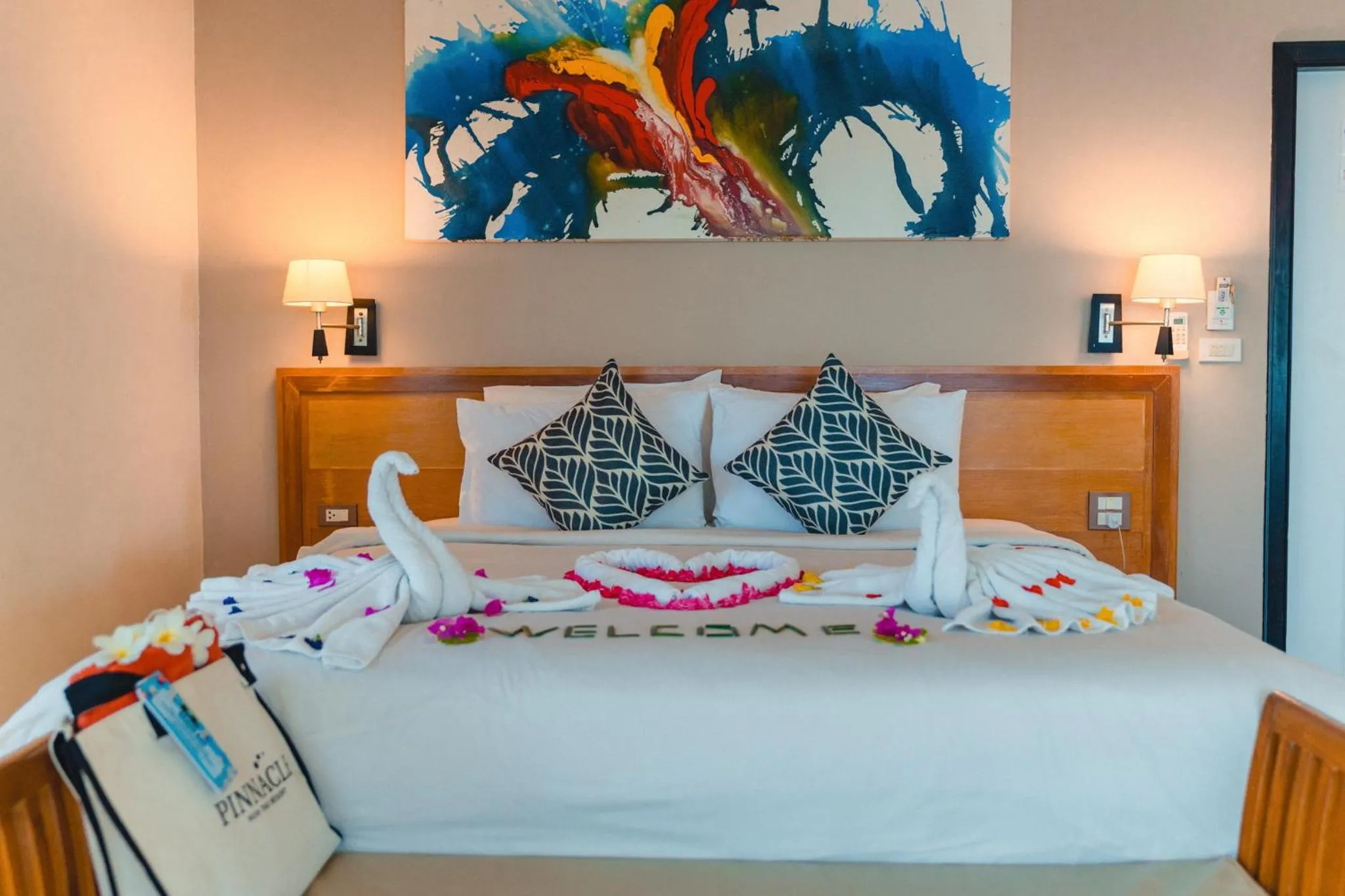 Bed in Pinnacle Koh Tao Resort