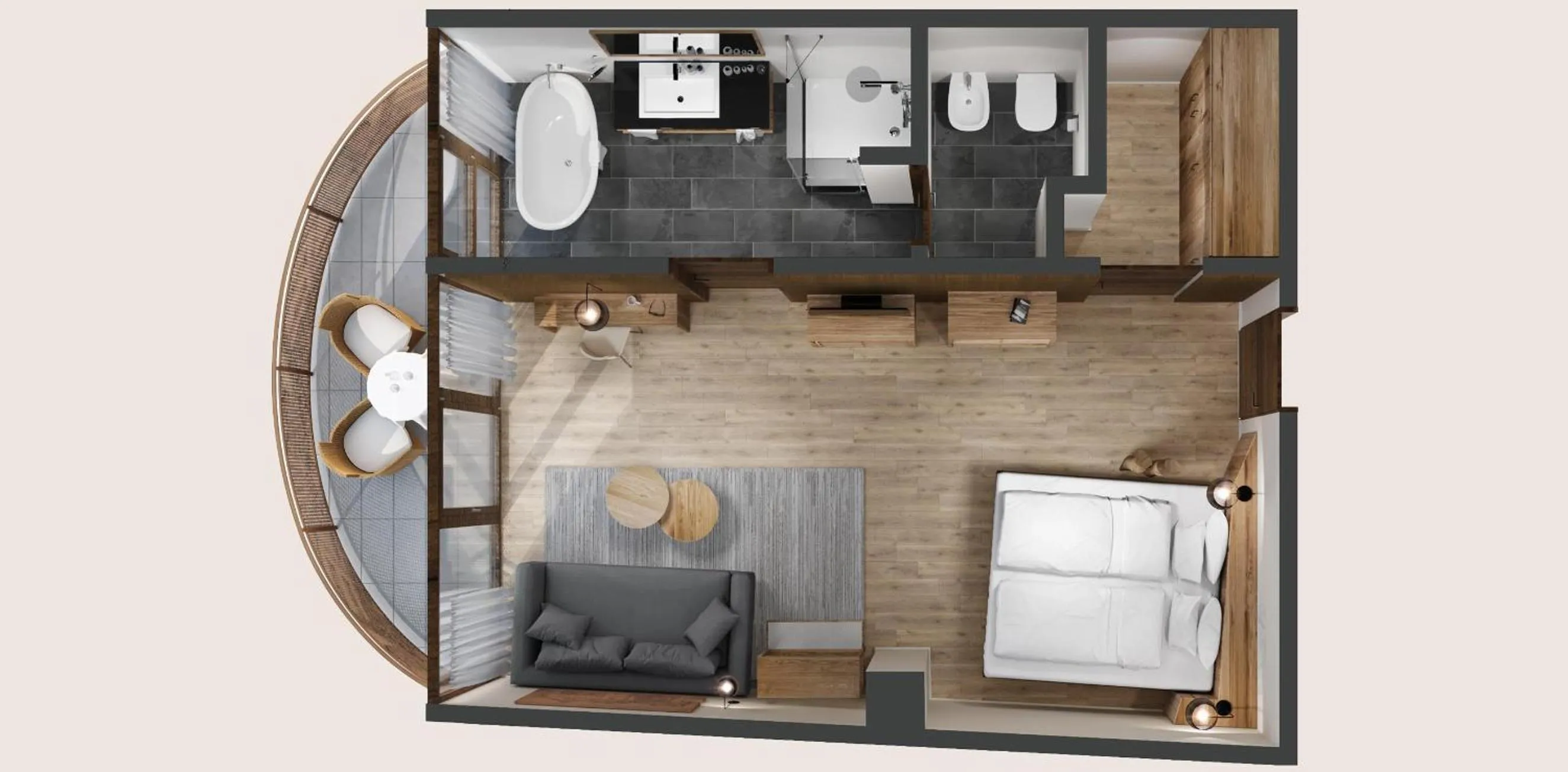 Photo of the whole room in Hotel Hubertus