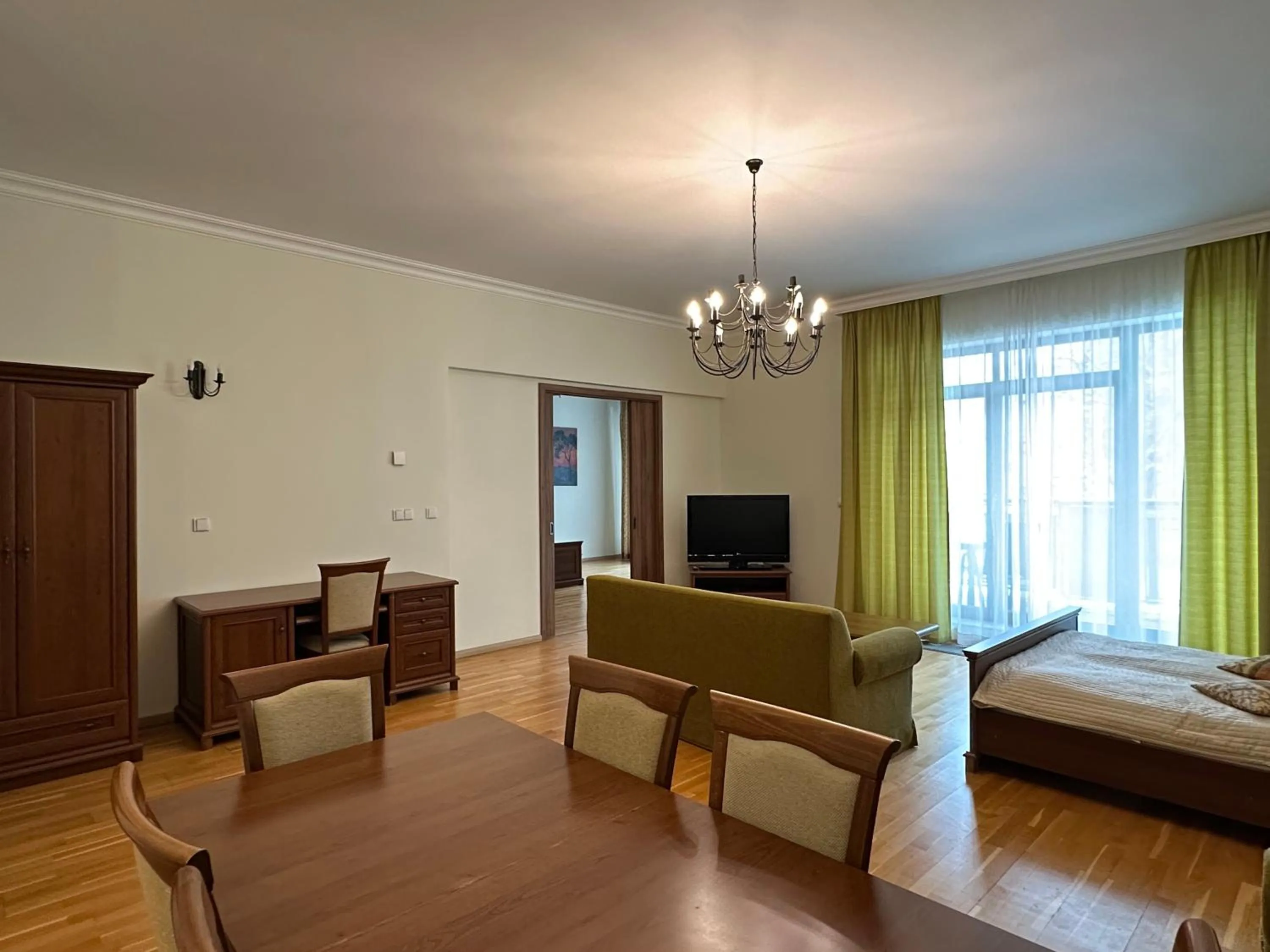 Bed in Slunecni Lazne Apartments