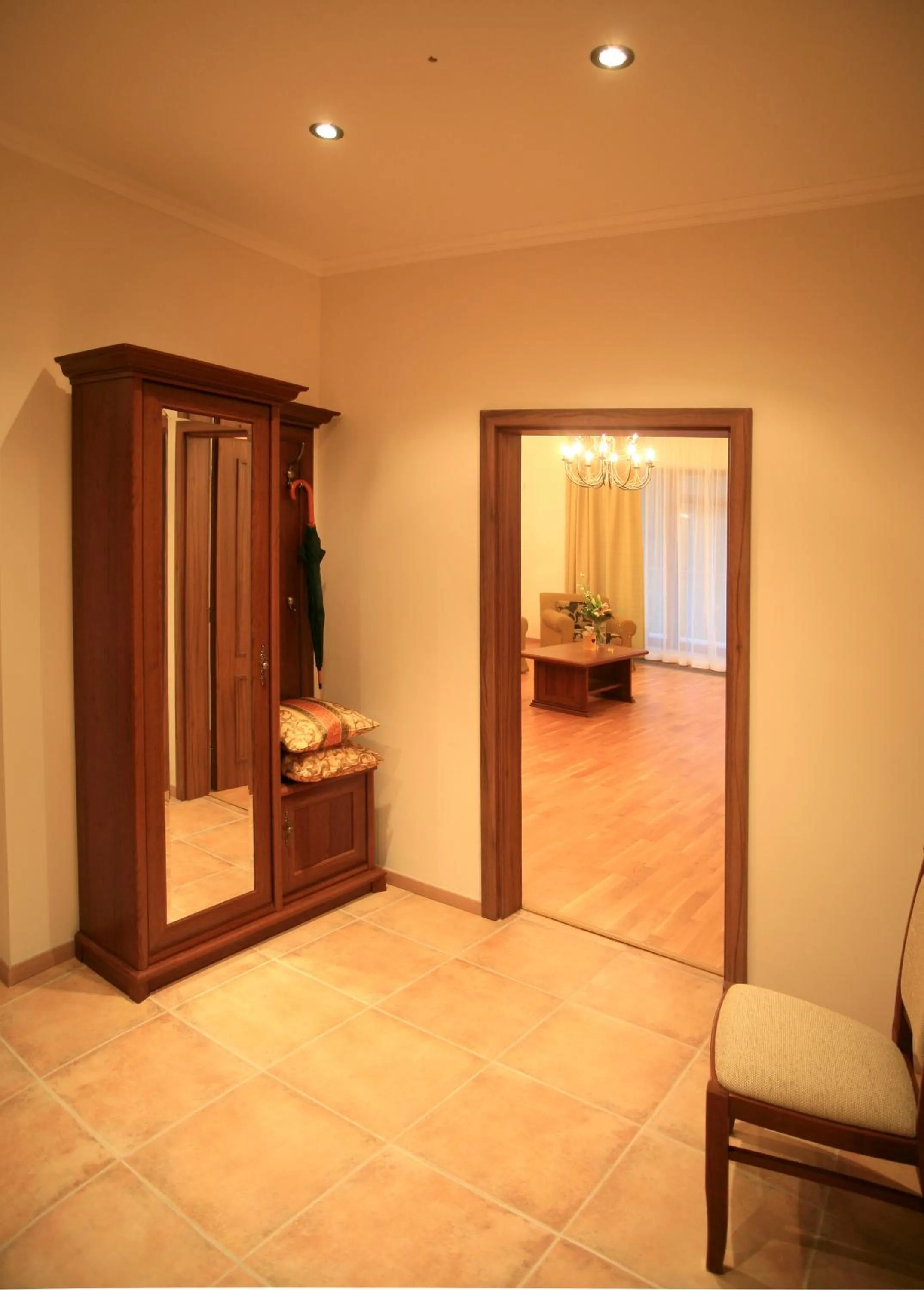 Decorative detail in Slunecni Lazne Apartments