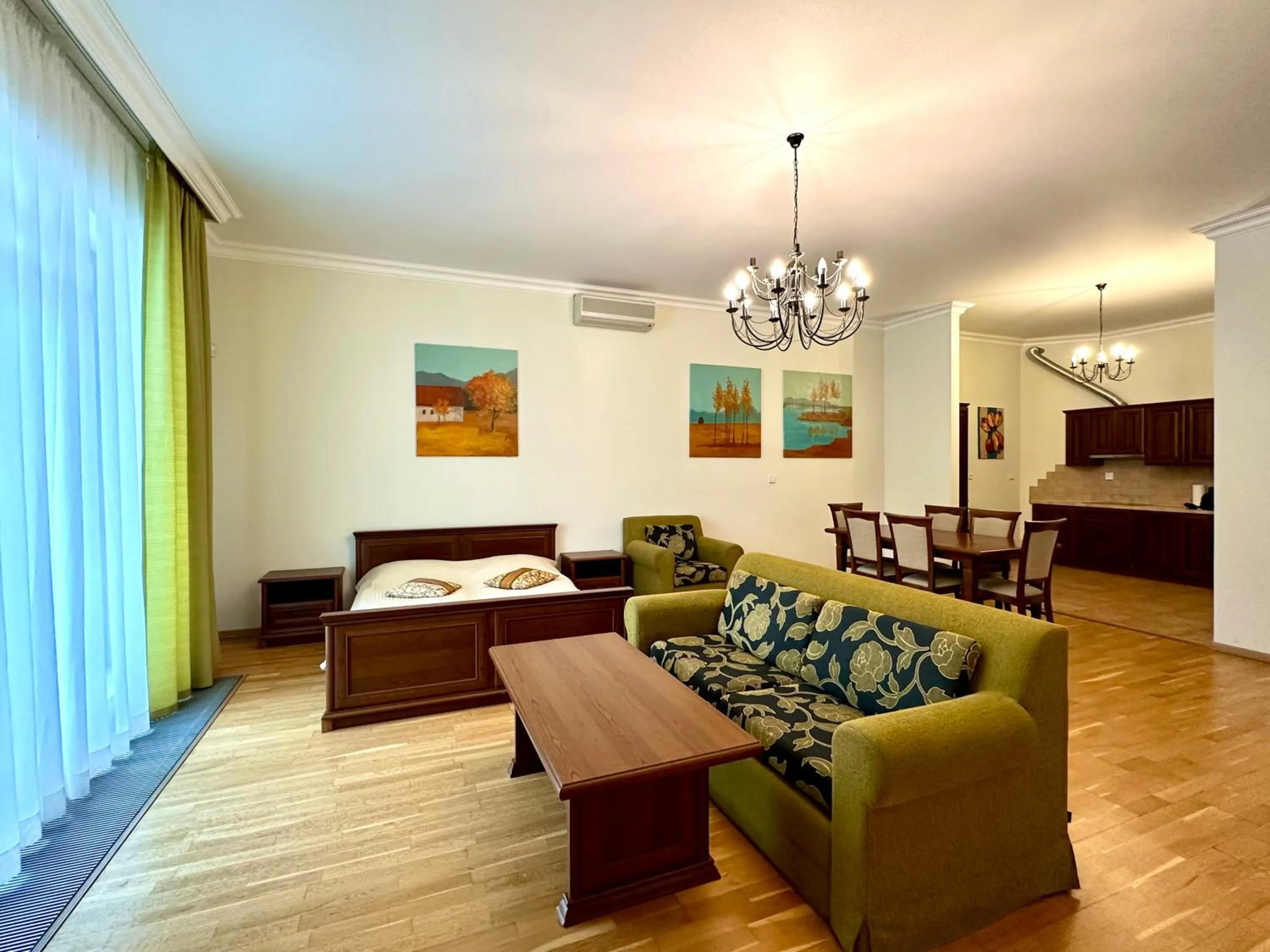 Bed in Slunecni Lazne Apartments