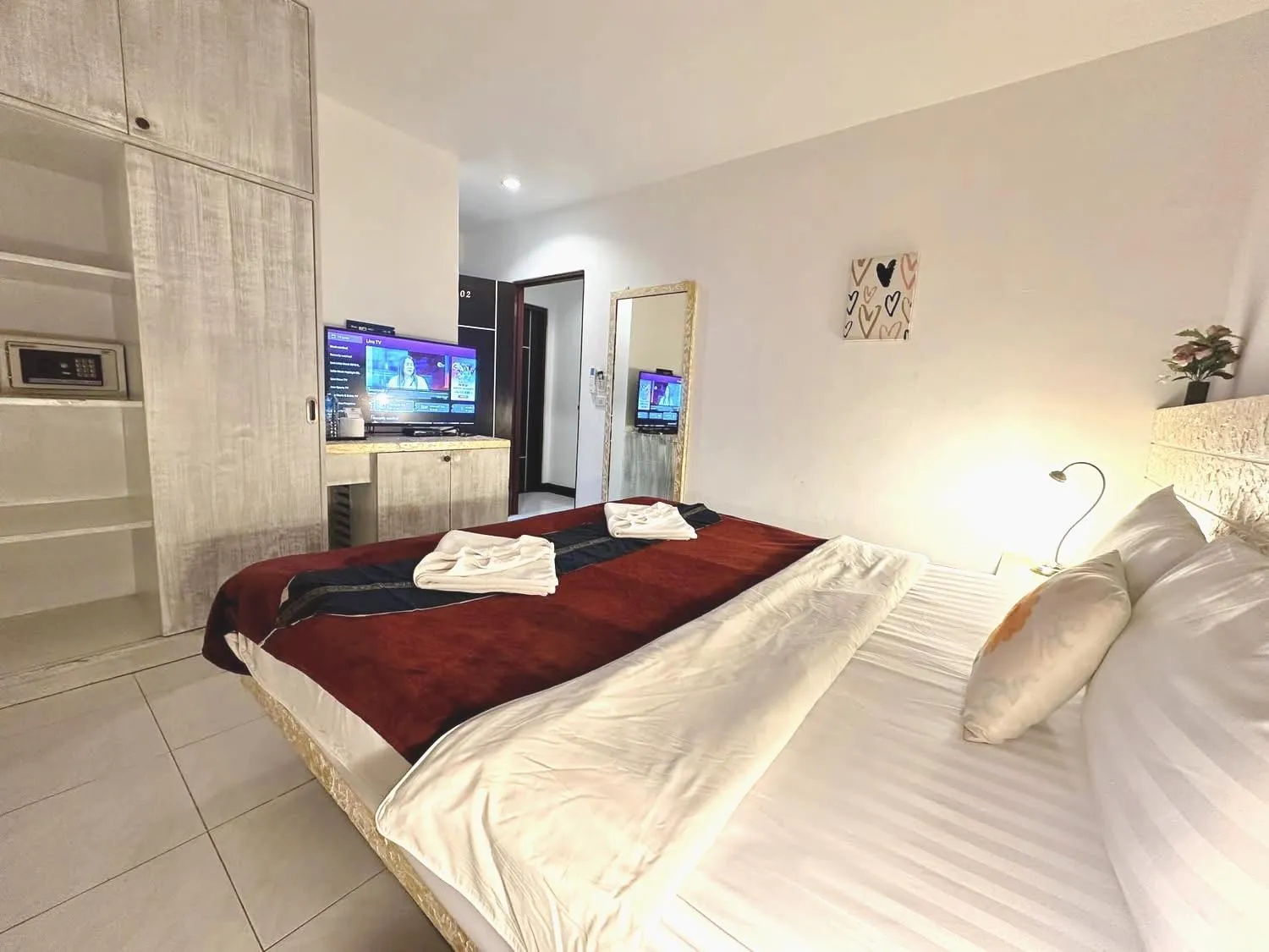 Bed in The Shades Hotel 50 meter Beach Front