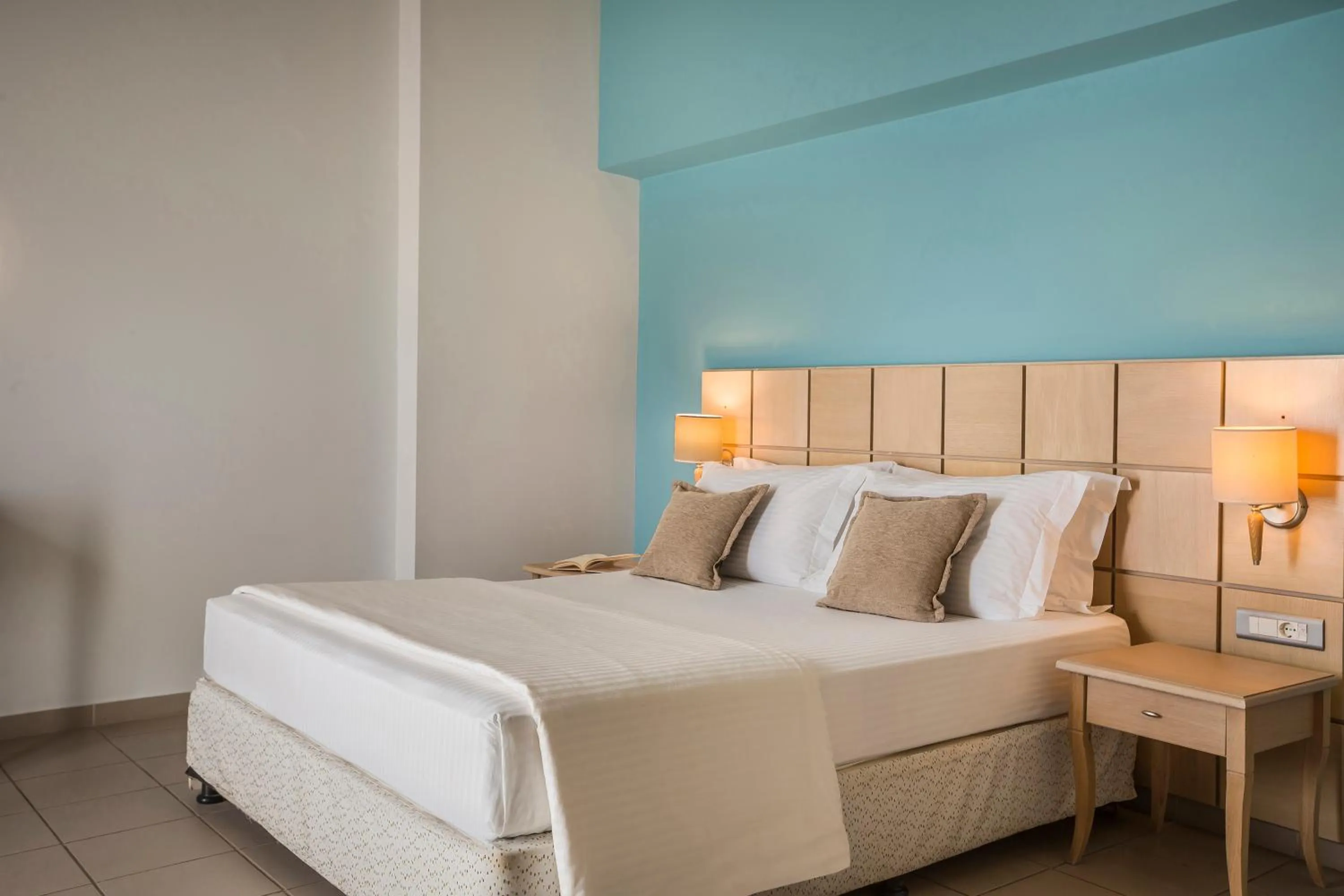 Bed in Ionian Plaza Hotel & Spa