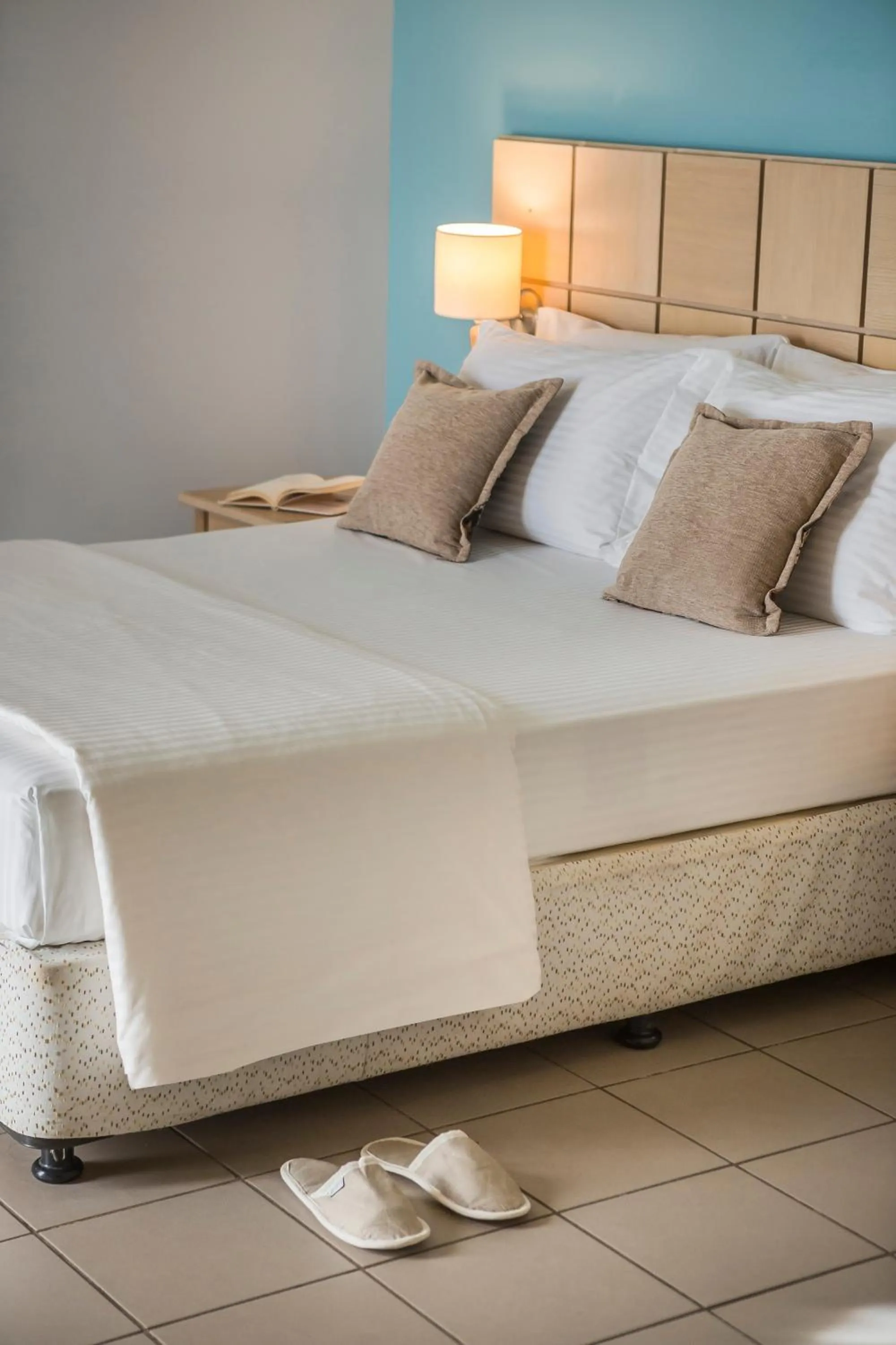 Bed in Ionian Plaza Hotel & Spa