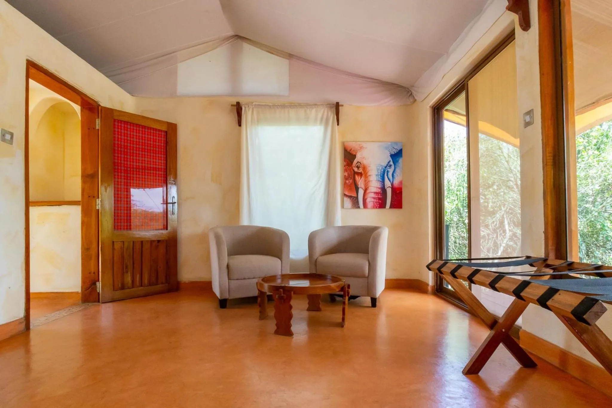 Seating area in PrideInn Mara Camp & Cottages
