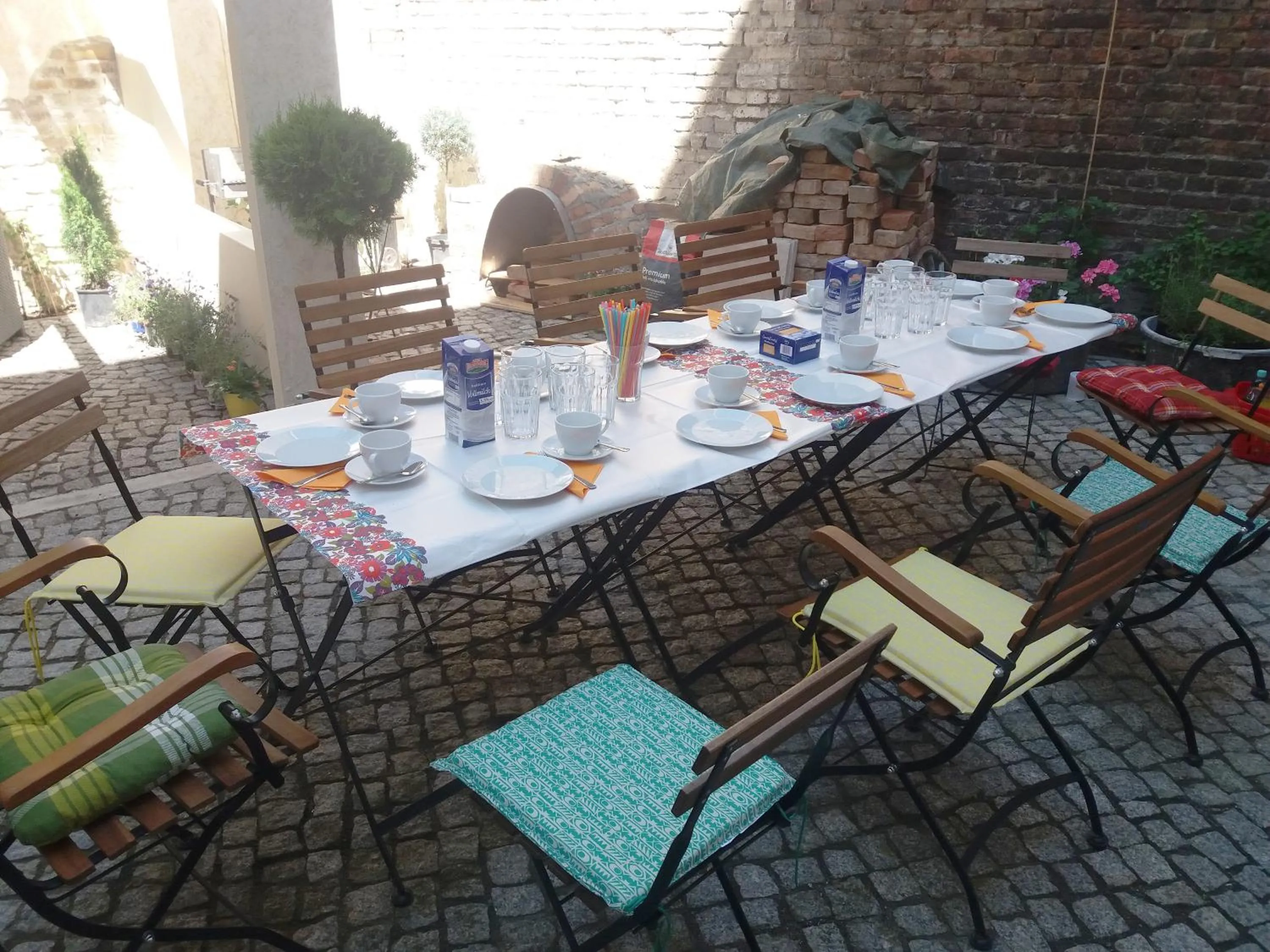 Patio in Ferienwohnung Gründerhaus