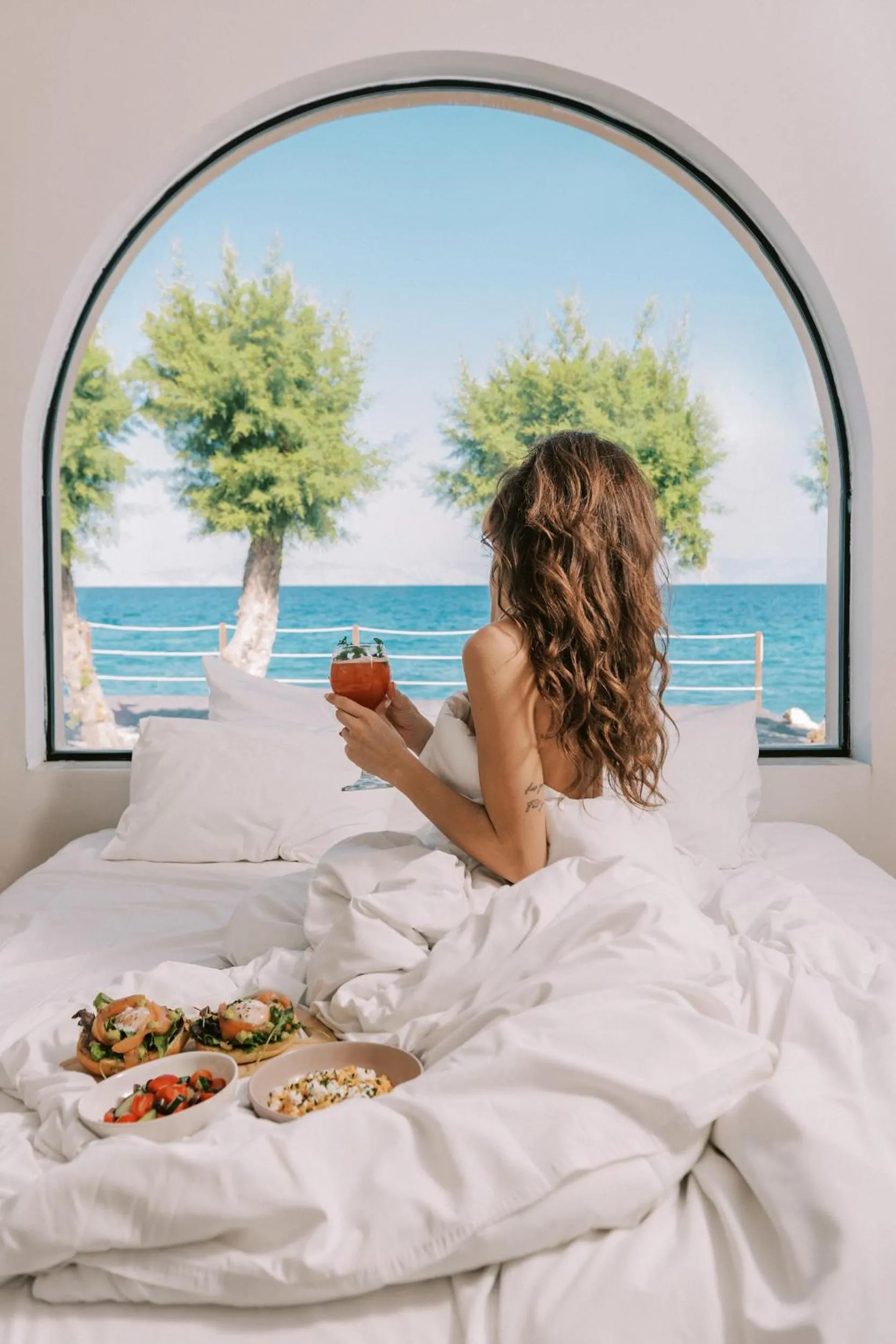 Bed in Villa Di Mare Seaside Suites