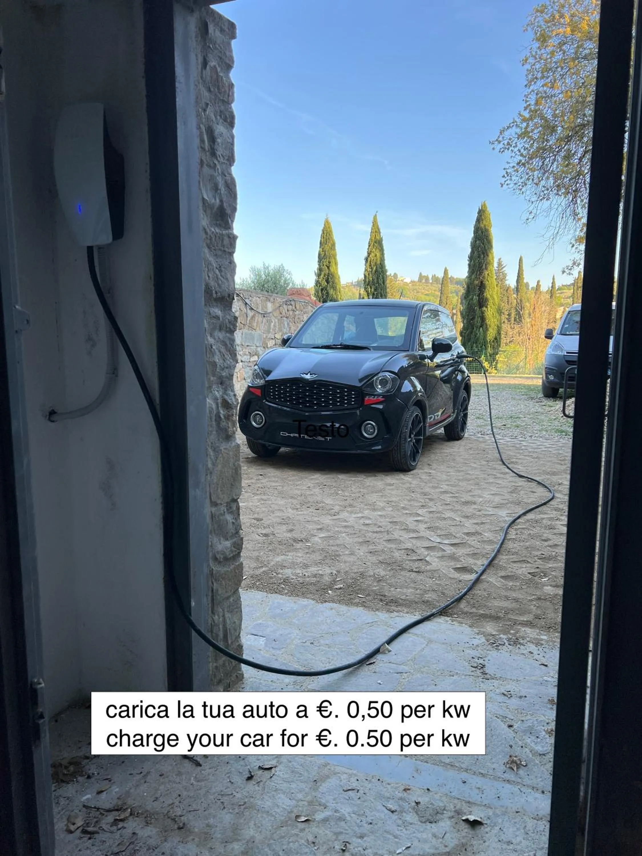 Text overlay in Villetta Gabriella