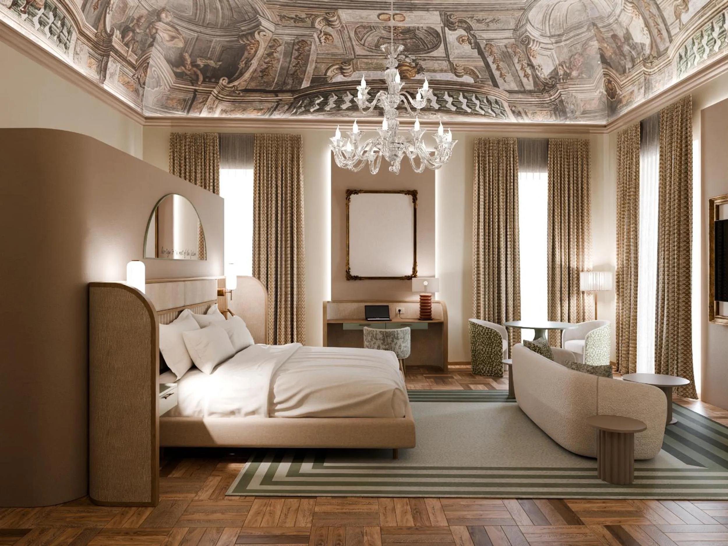 Bedroom, Bed in Rosetta Hotel Perugia Tapestry Collection By Hilton