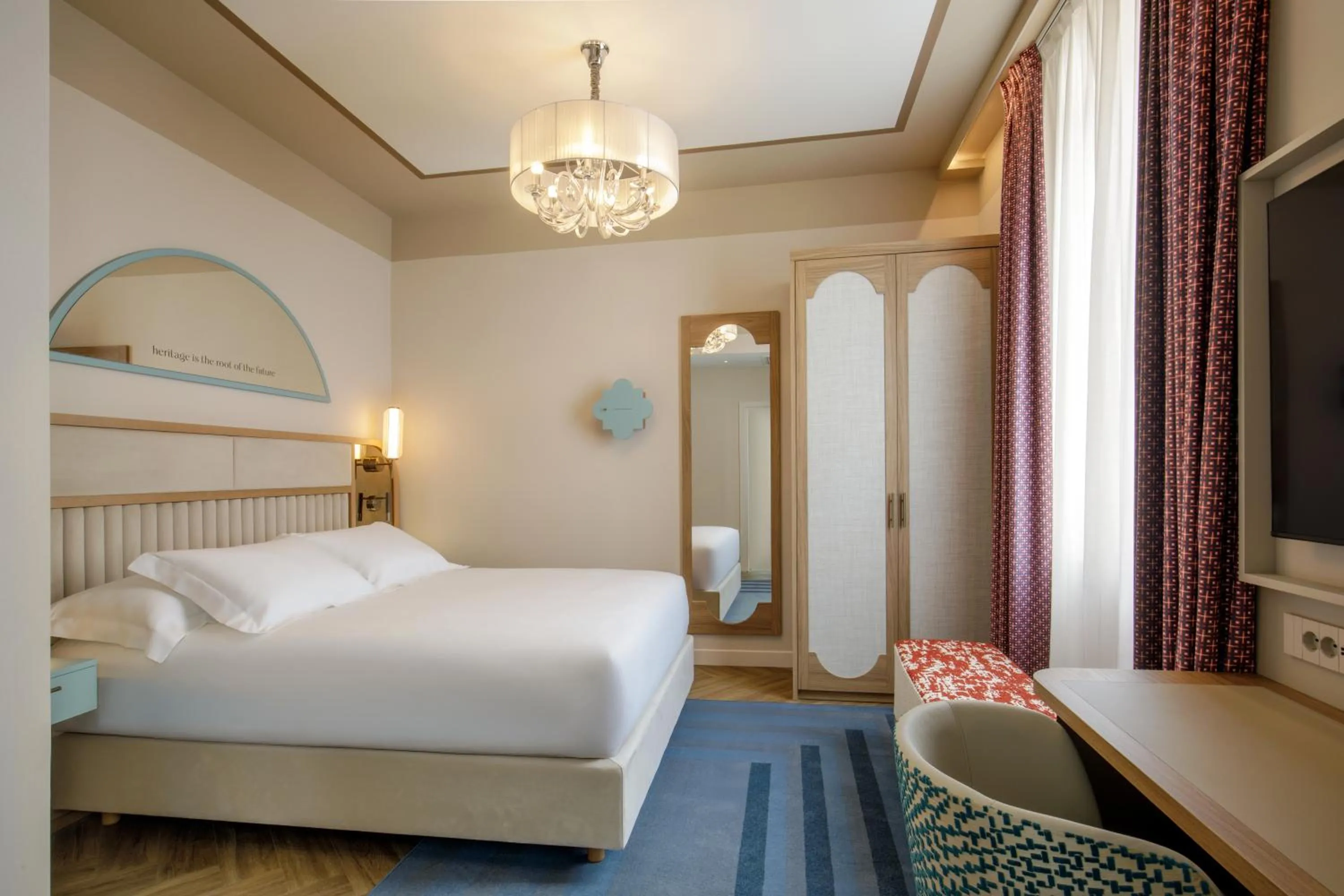 Bed in Rosetta Hotel Perugia Tapestry Collection By Hilton