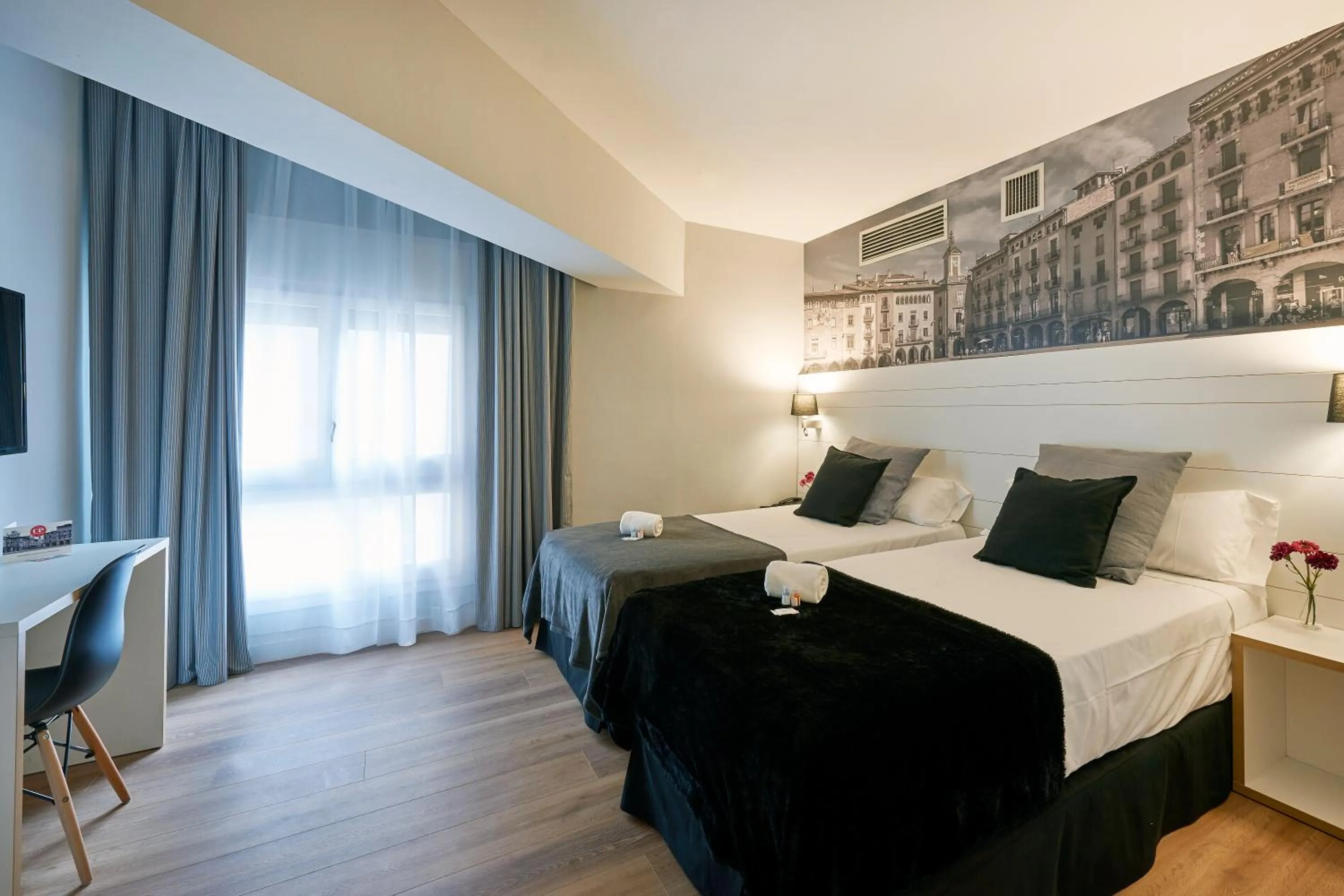 Bed in Hotel Can Pamplona