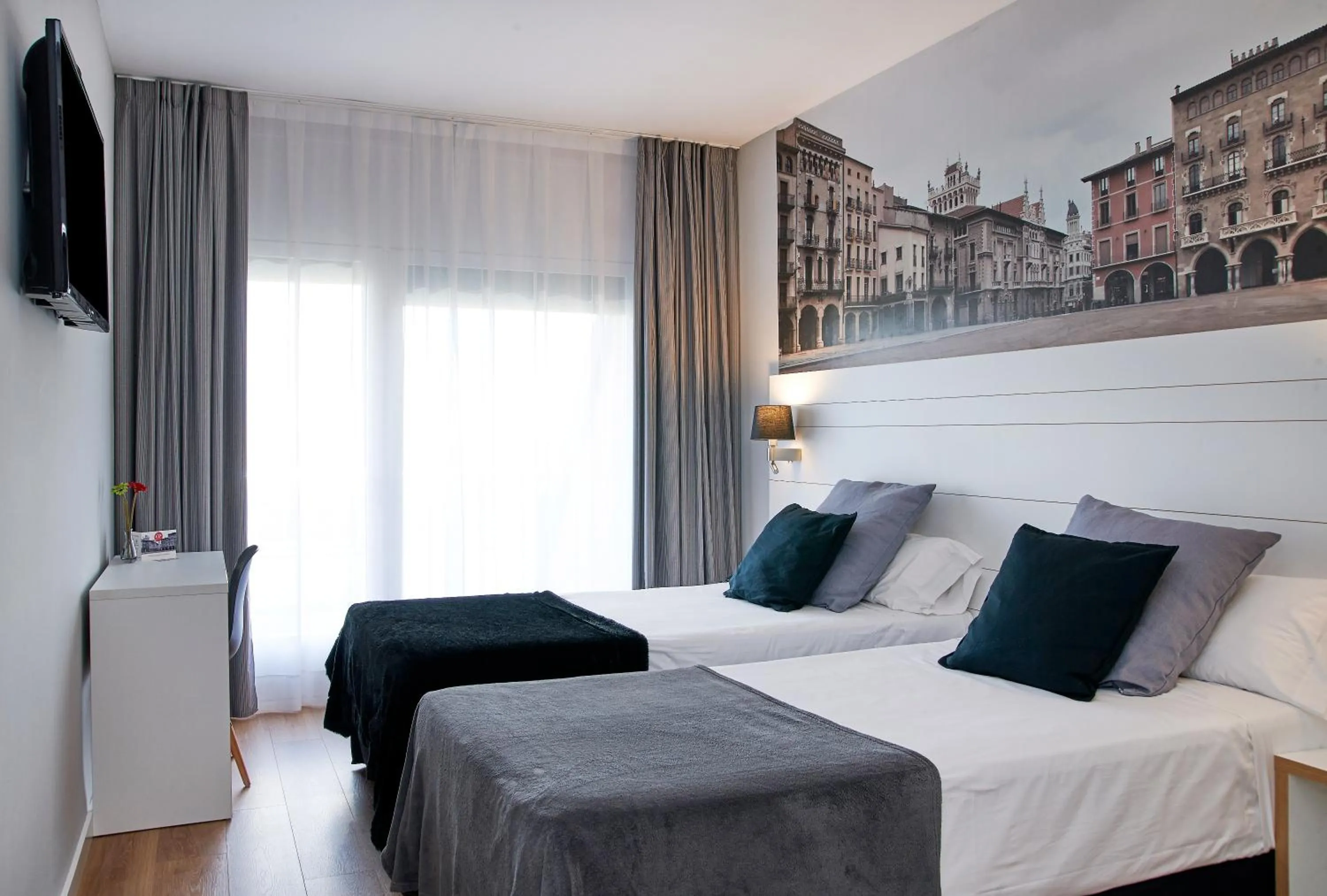 Bed in Hotel Can Pamplona