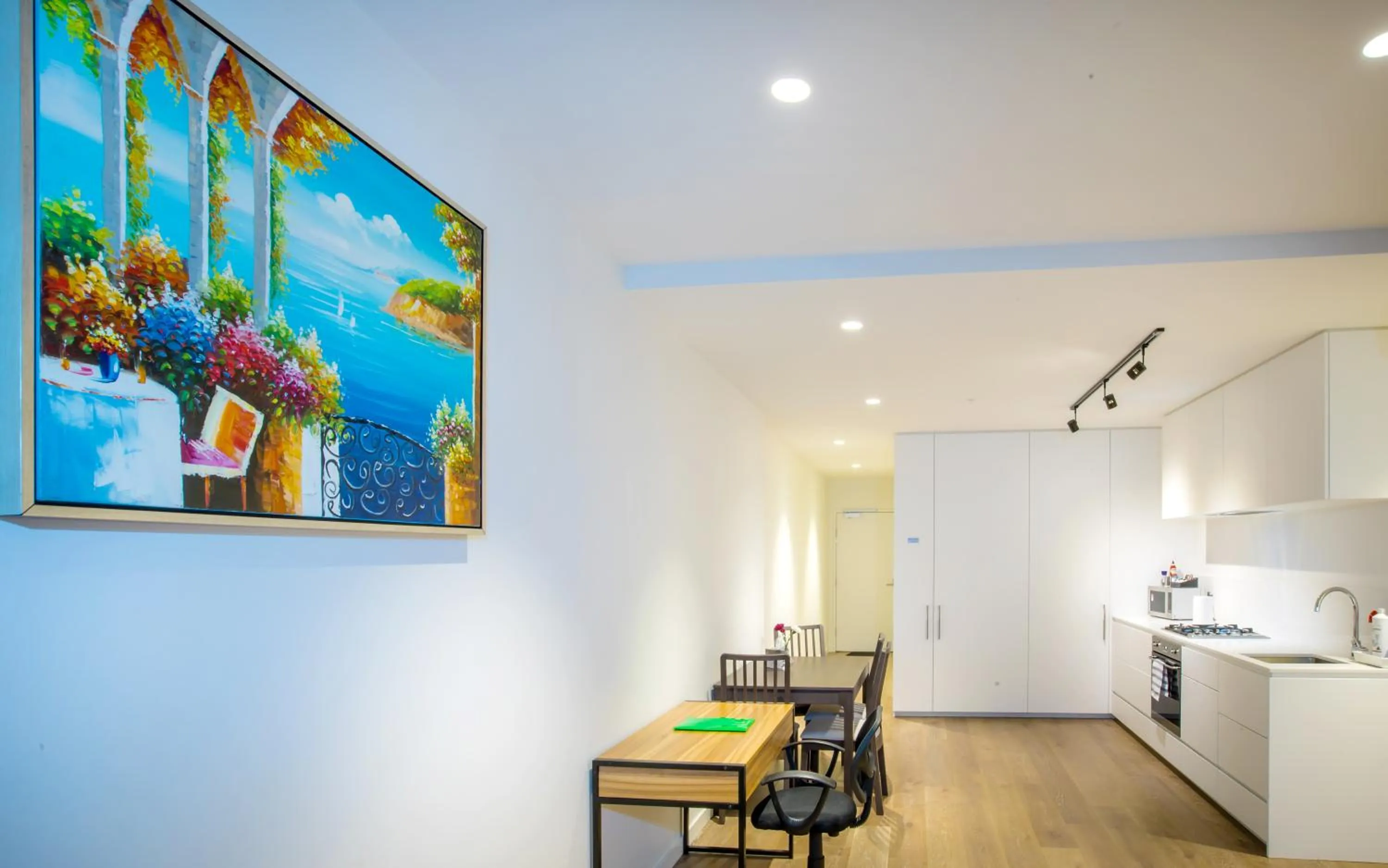 Dining area in Spencer Street Apartments