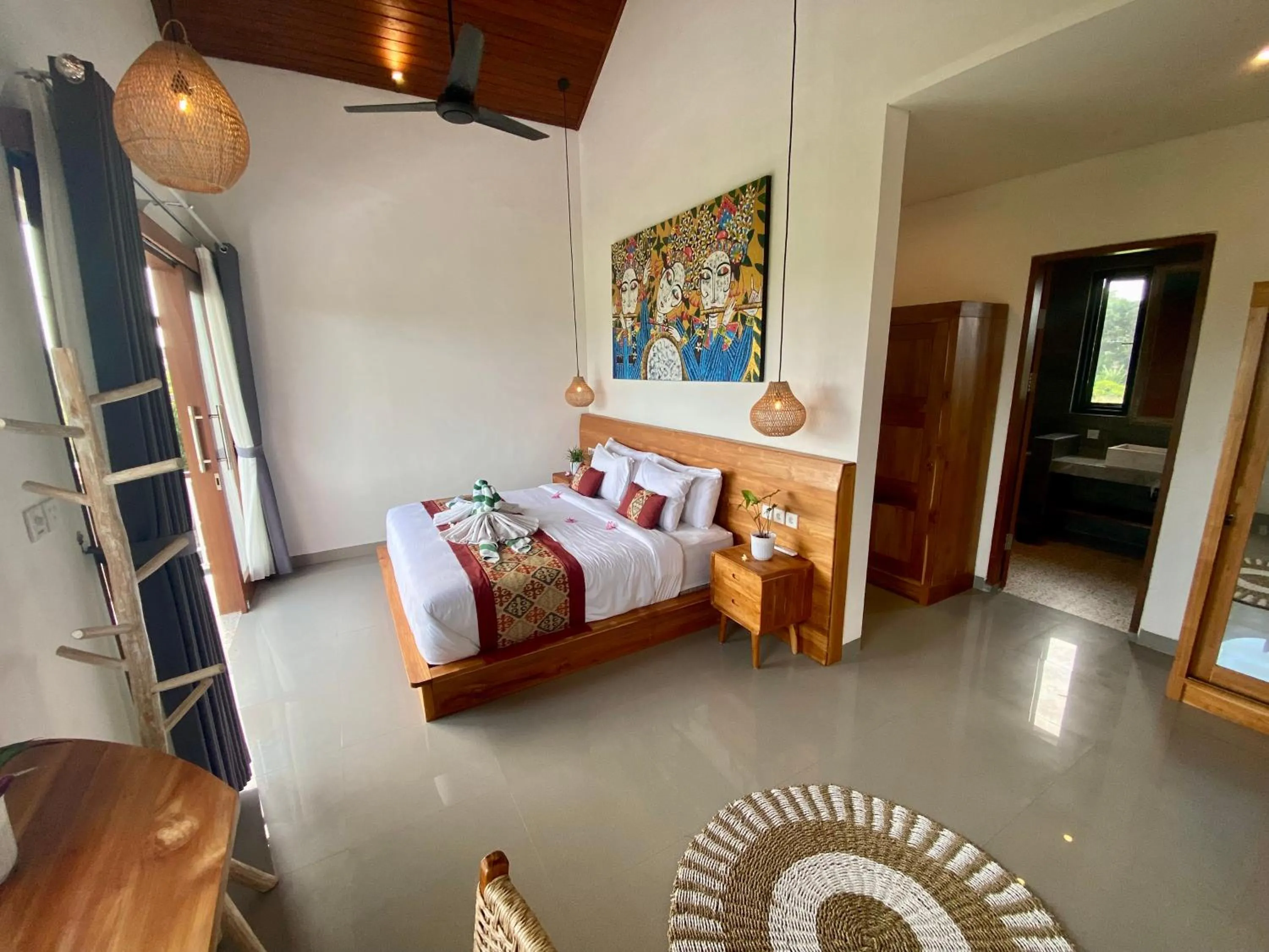 Bed in Pondok Uma Ubud