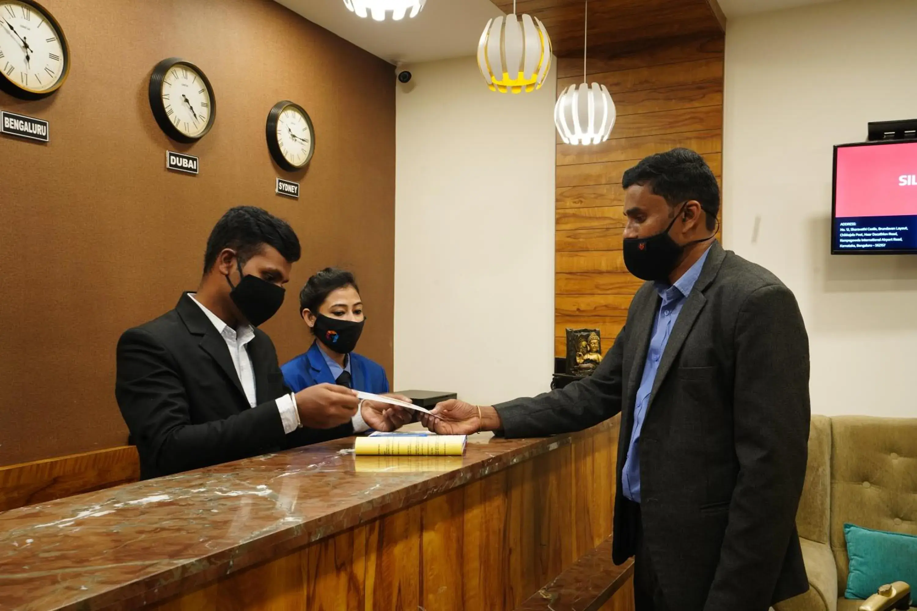 Lobby or reception in Silicon Inn Hotel Bangalore Airport Lobby or reception in Silicon Inn Hotel Bangalore Airport