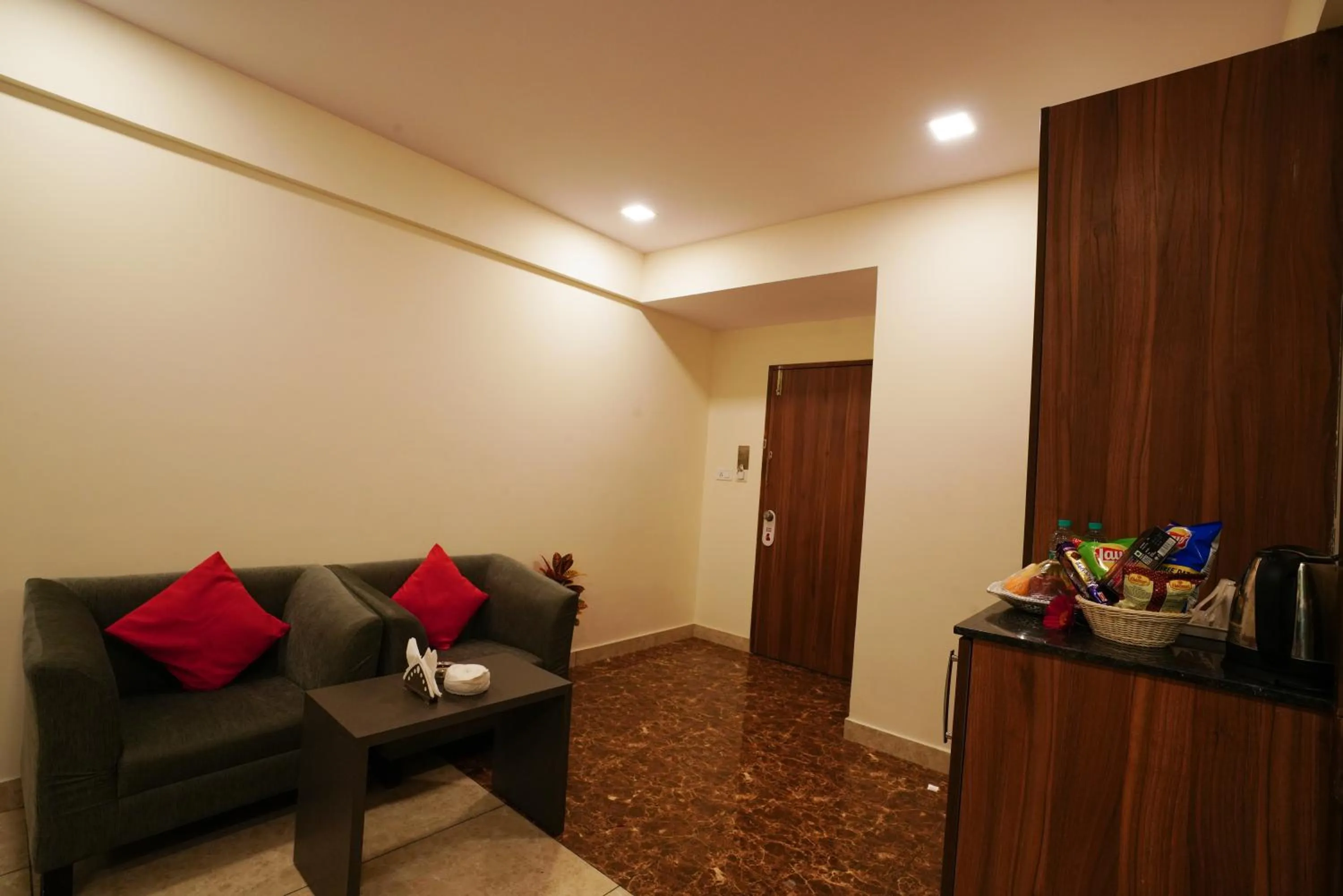 Seating area in Silicon Inn Hotel Bangalore Airport