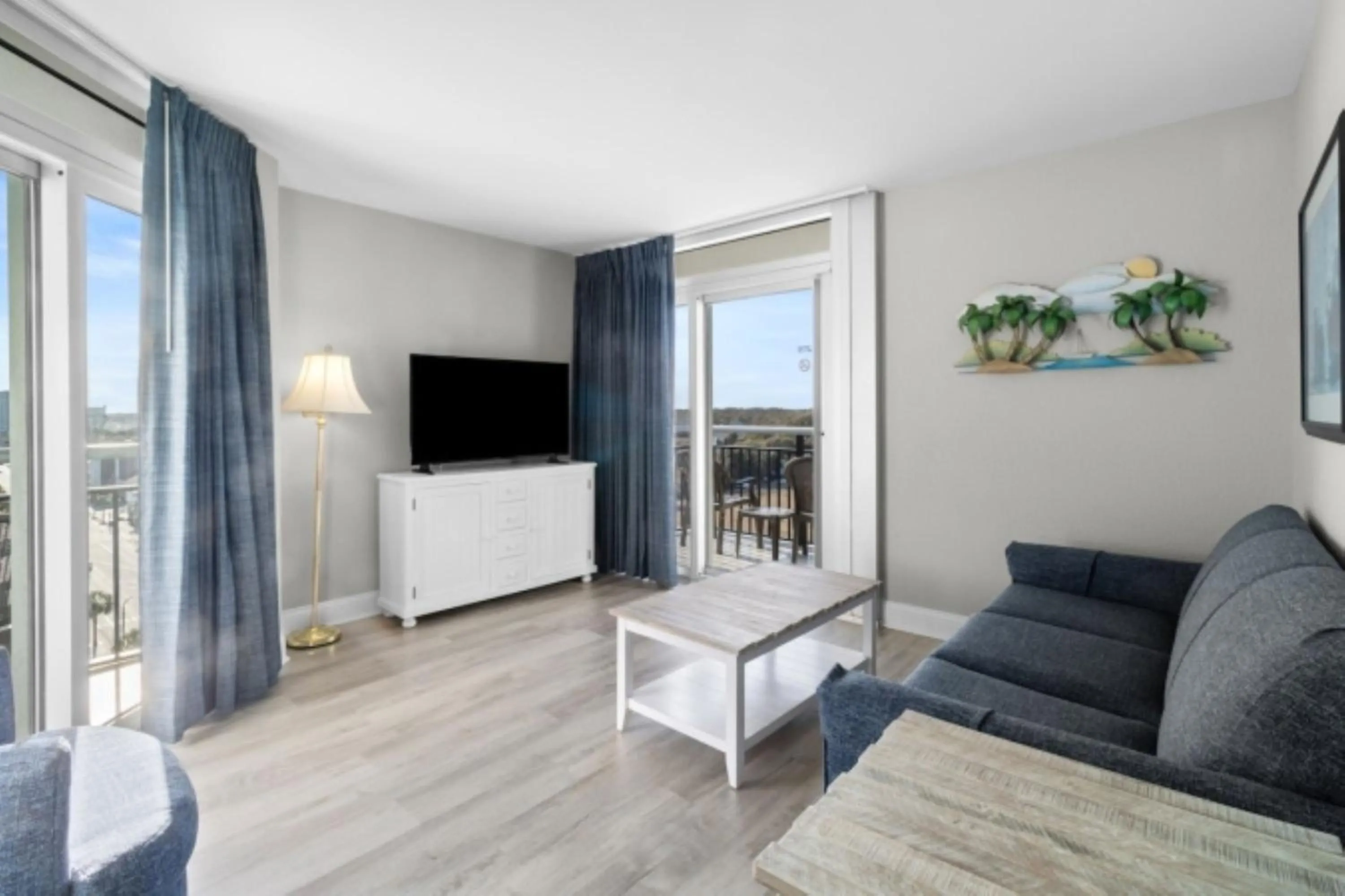 Living room in Bay View Resort Myrtle Beach