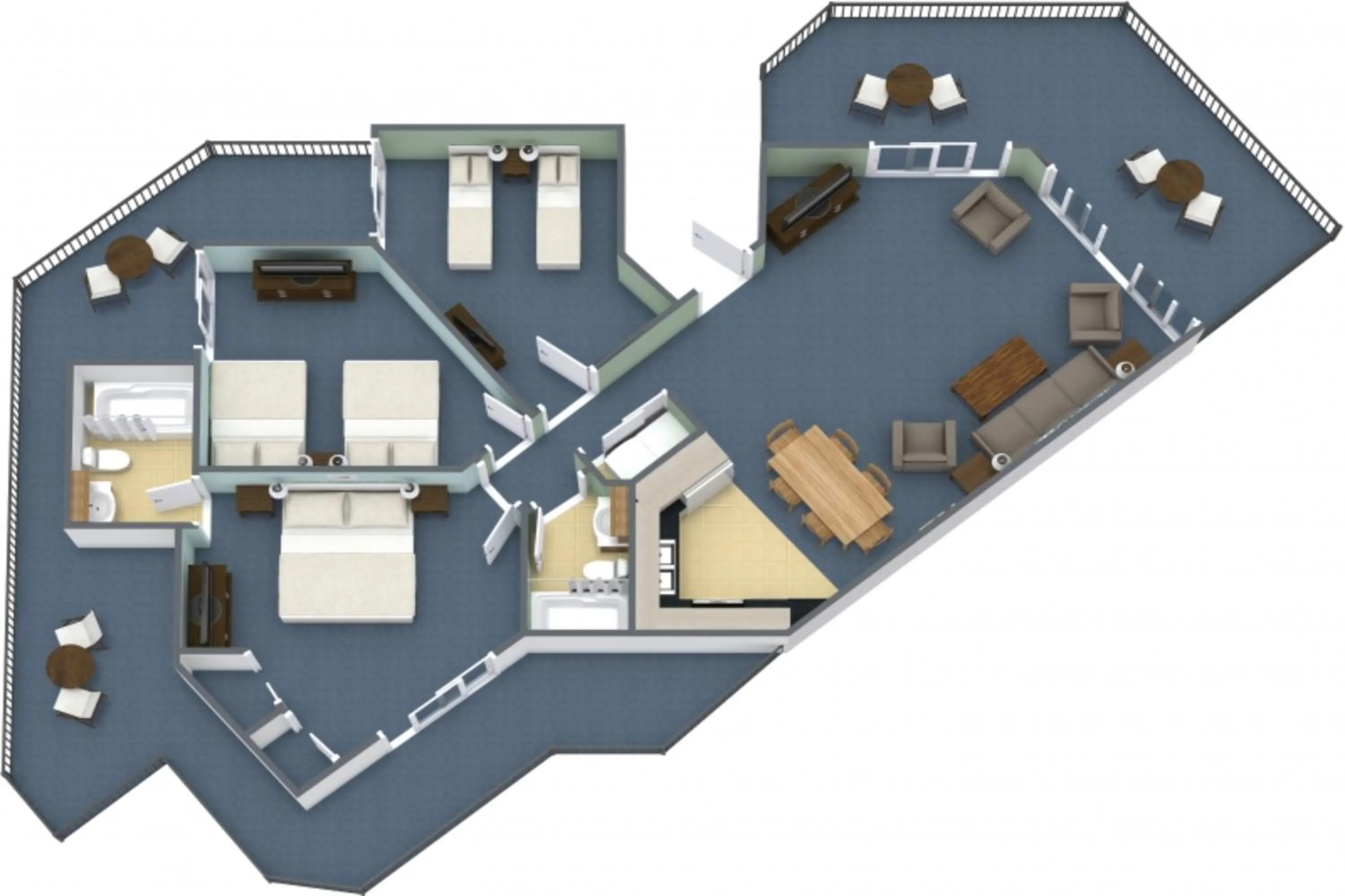 Floor plan in Caribbean Resort Myrtle Beach