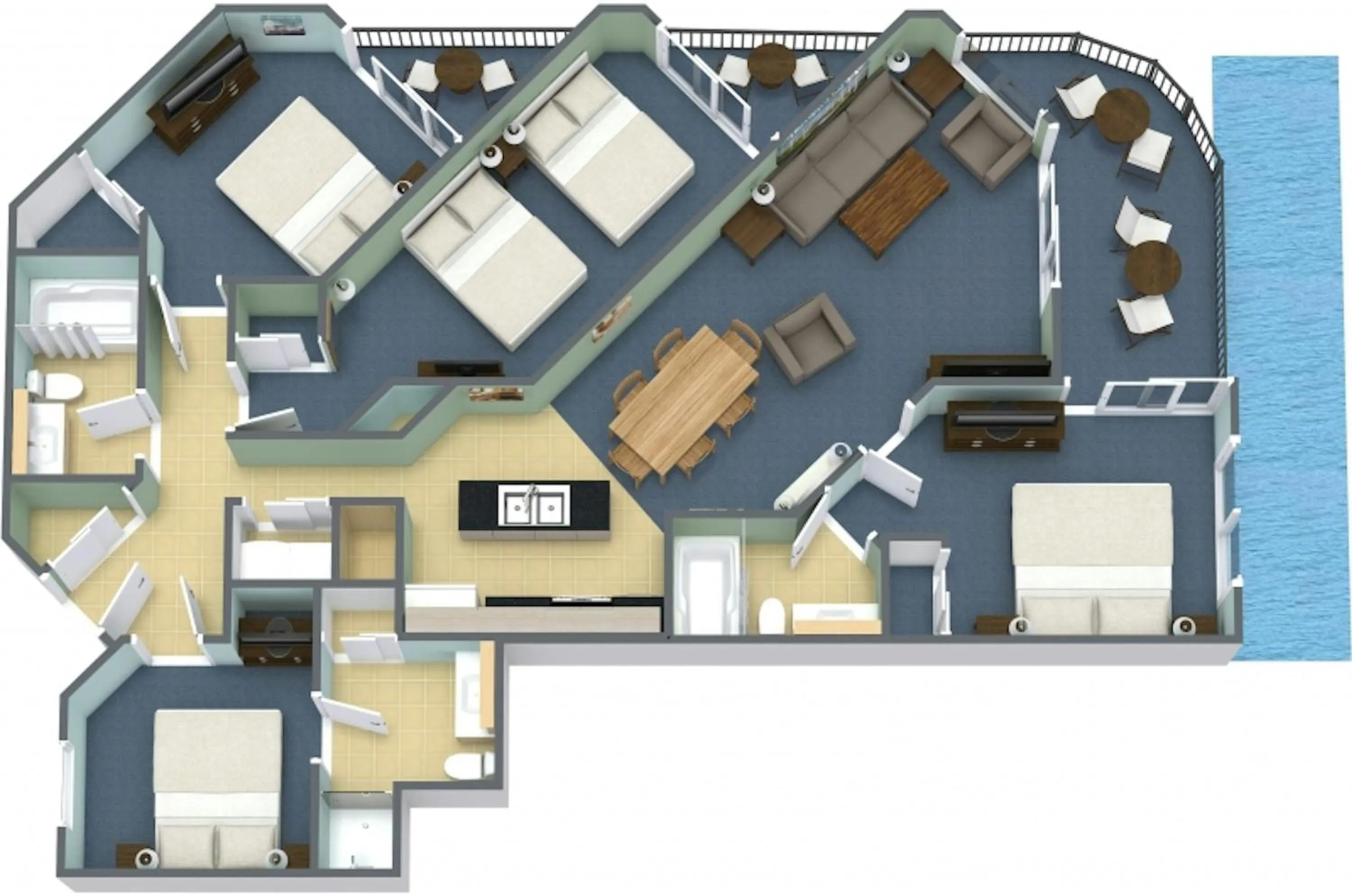 Floor plan in Caribbean Resort Myrtle Beach