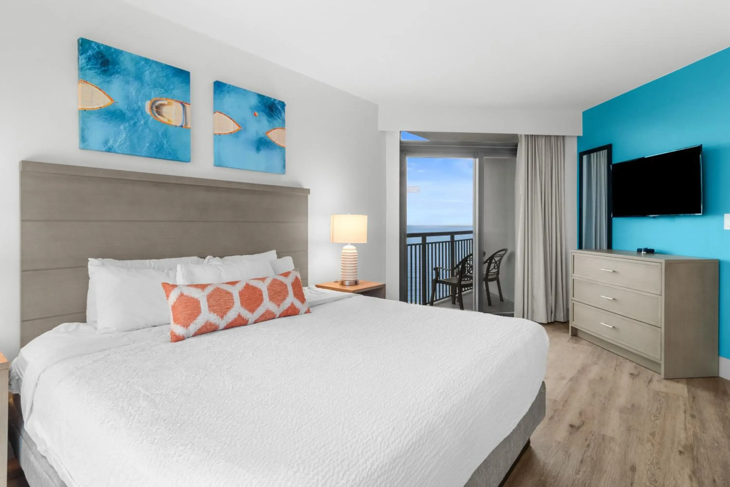 Bedroom, Bed in Caribbean Resort Myrtle Beach Bedroom, Bed in Caribbean Resort Myrtle Beach