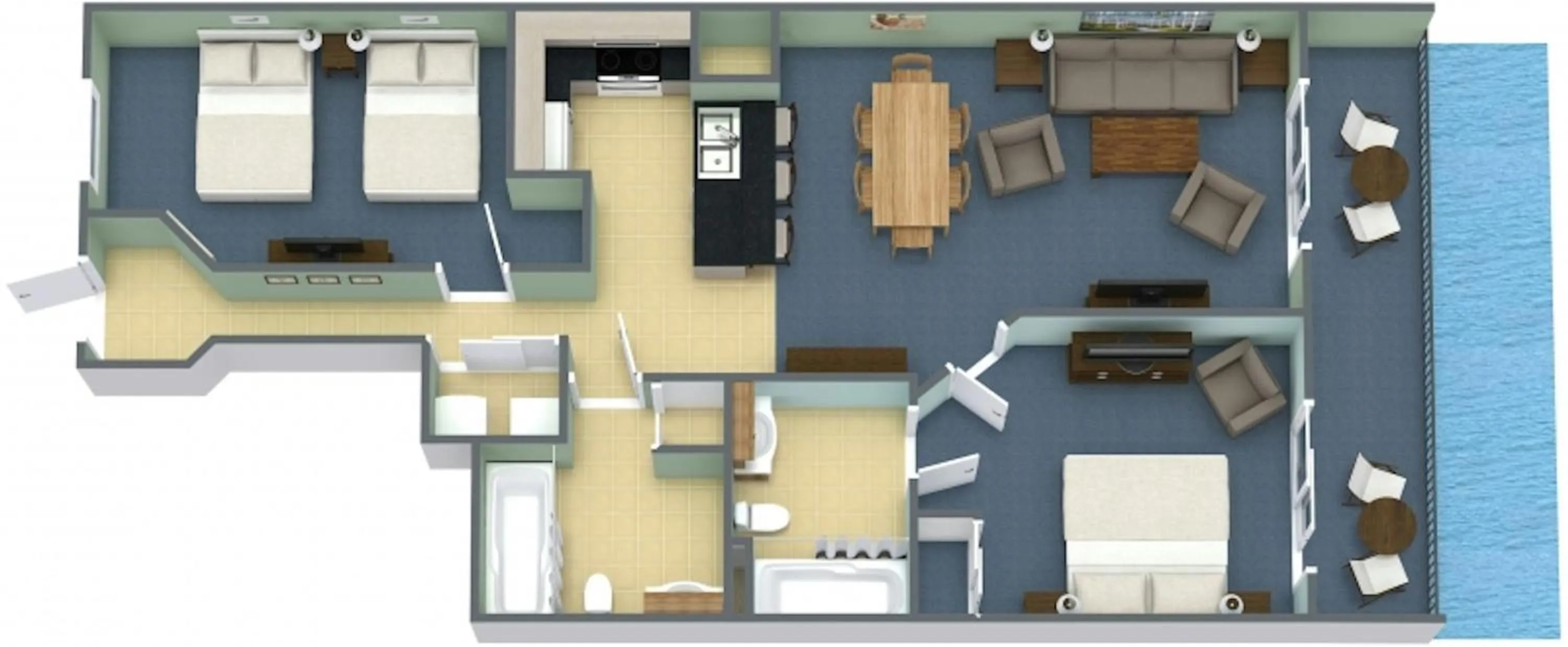 Floor plan in Caribbean Resort Myrtle Beach