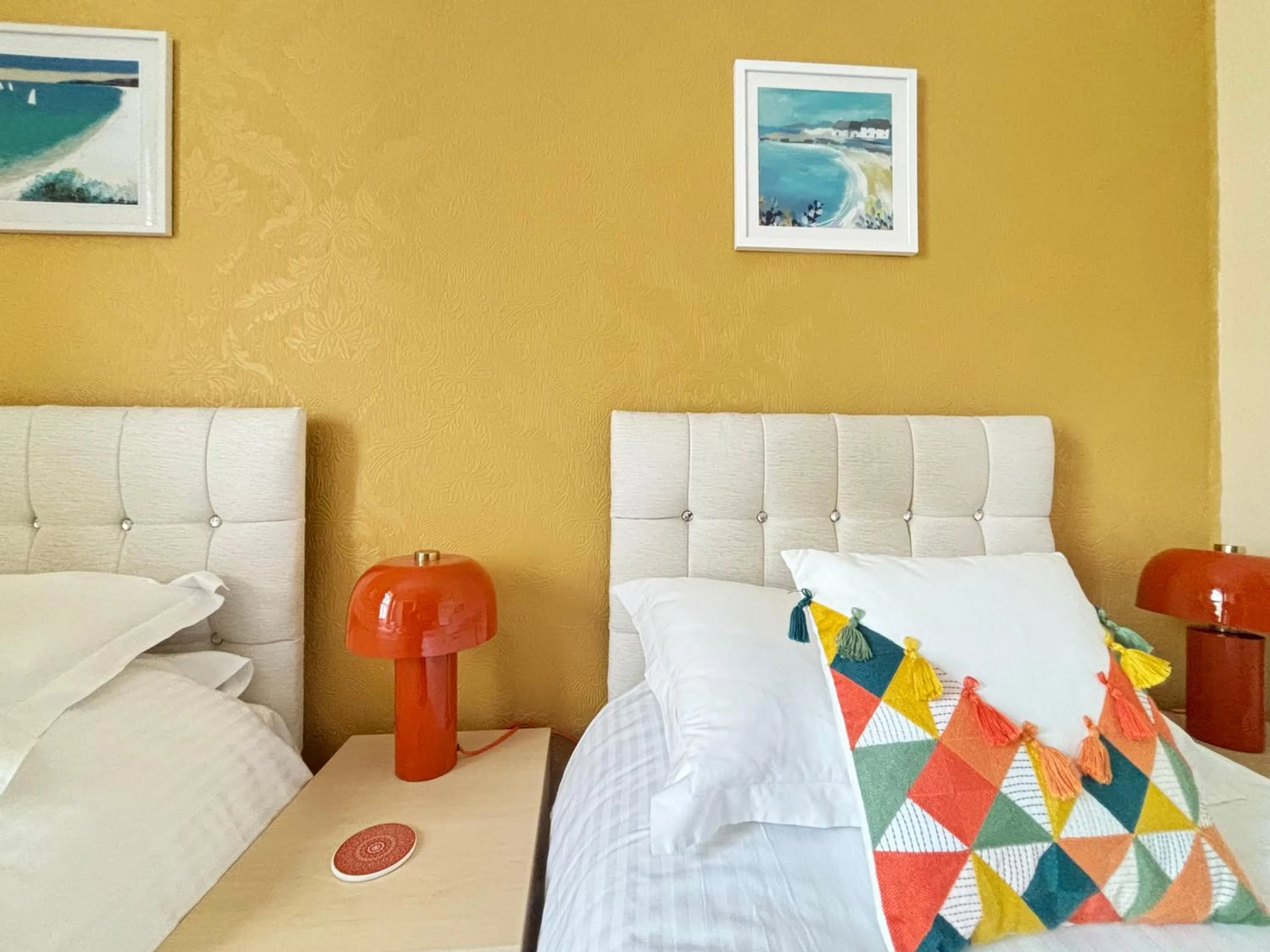 Bed in Three Palms Hotel