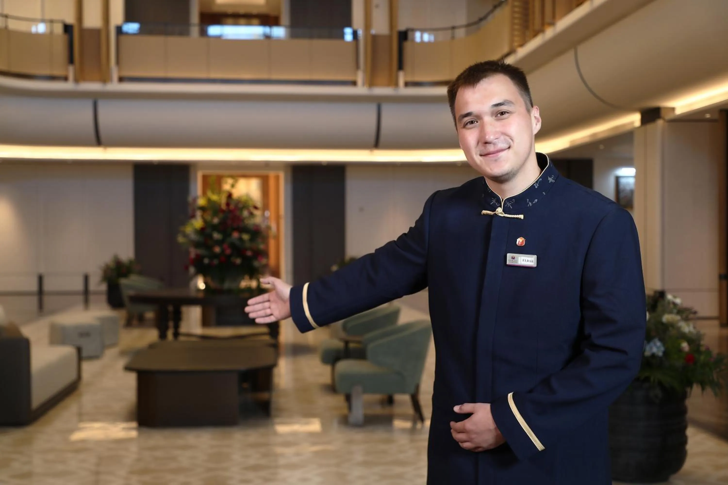 Staff in Beijing Palace Soluxe Hotel Astana