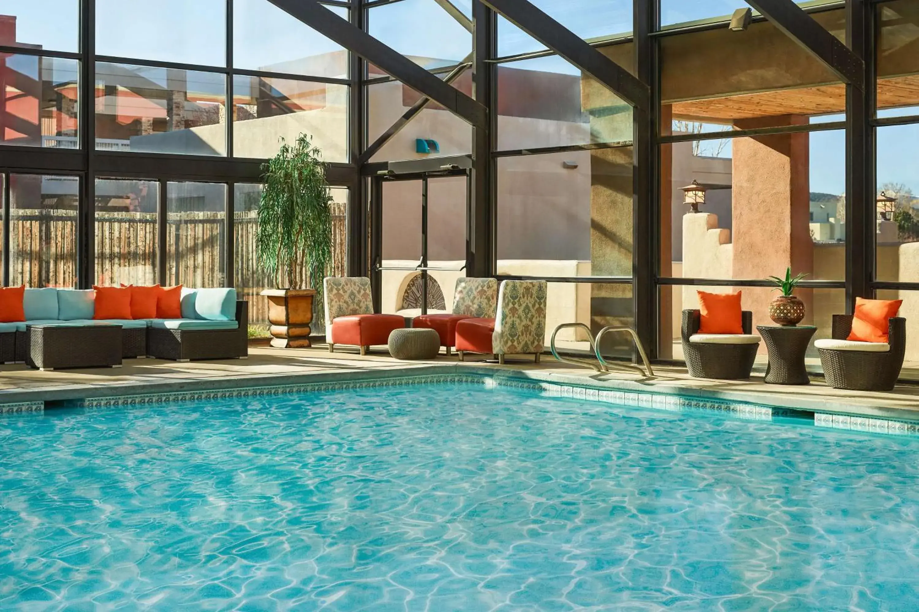 Pool view in Hilton Tapestry Collection, Hotel Don Fernando De Taos Pool view in Hilton Tapestry Collection, Hotel Don Fernando De Taos