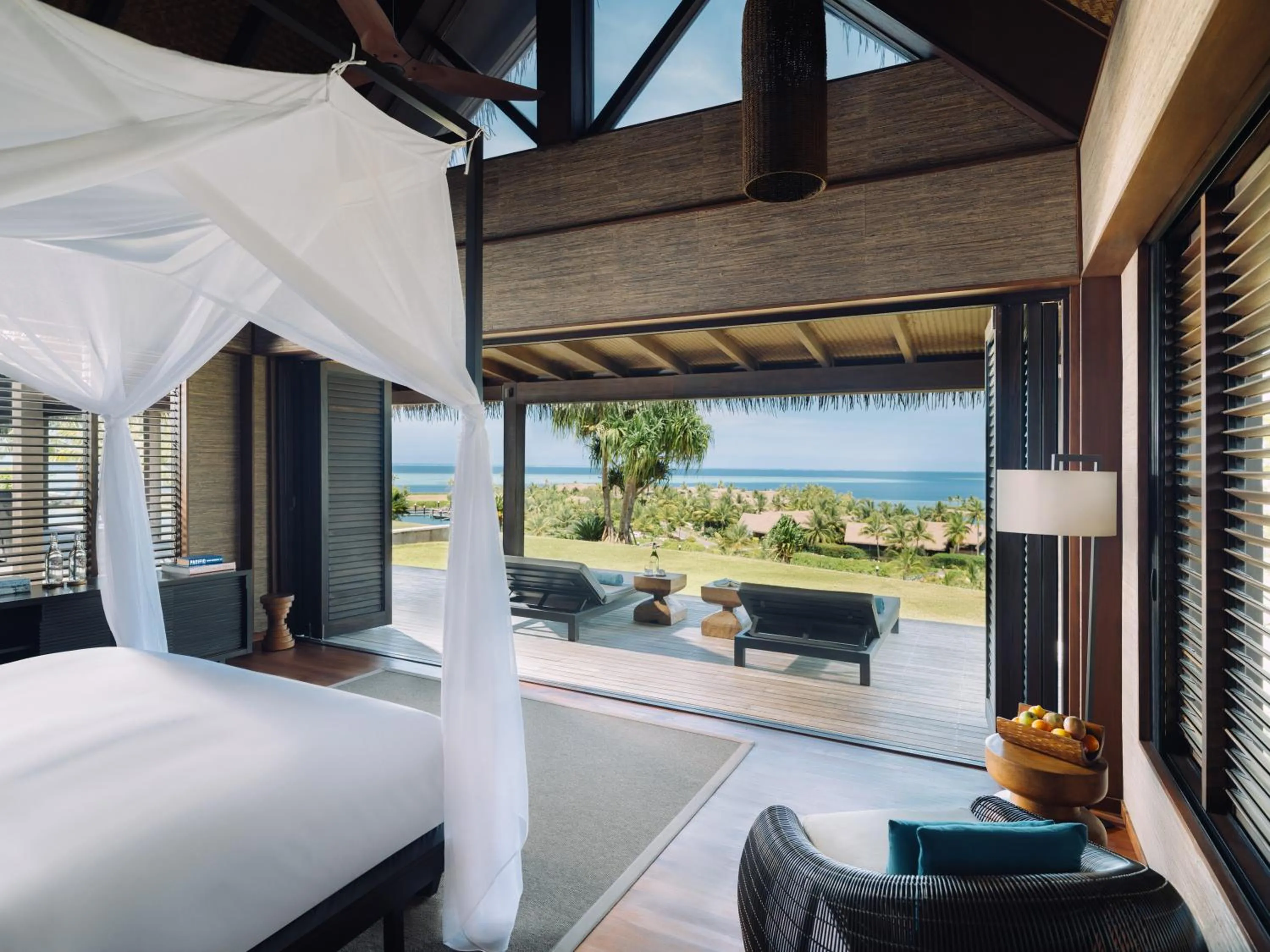 Bedroom, Bed in Six Senses Fiji