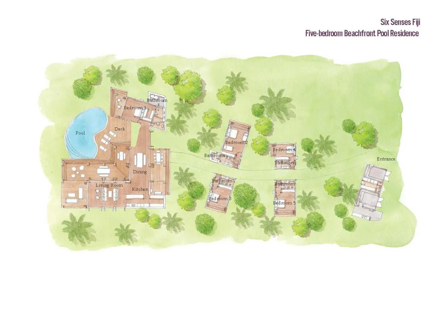 Floor plan in Six Senses Fiji