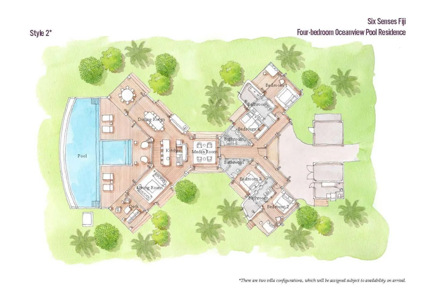 Floor plan in Six Senses Fiji