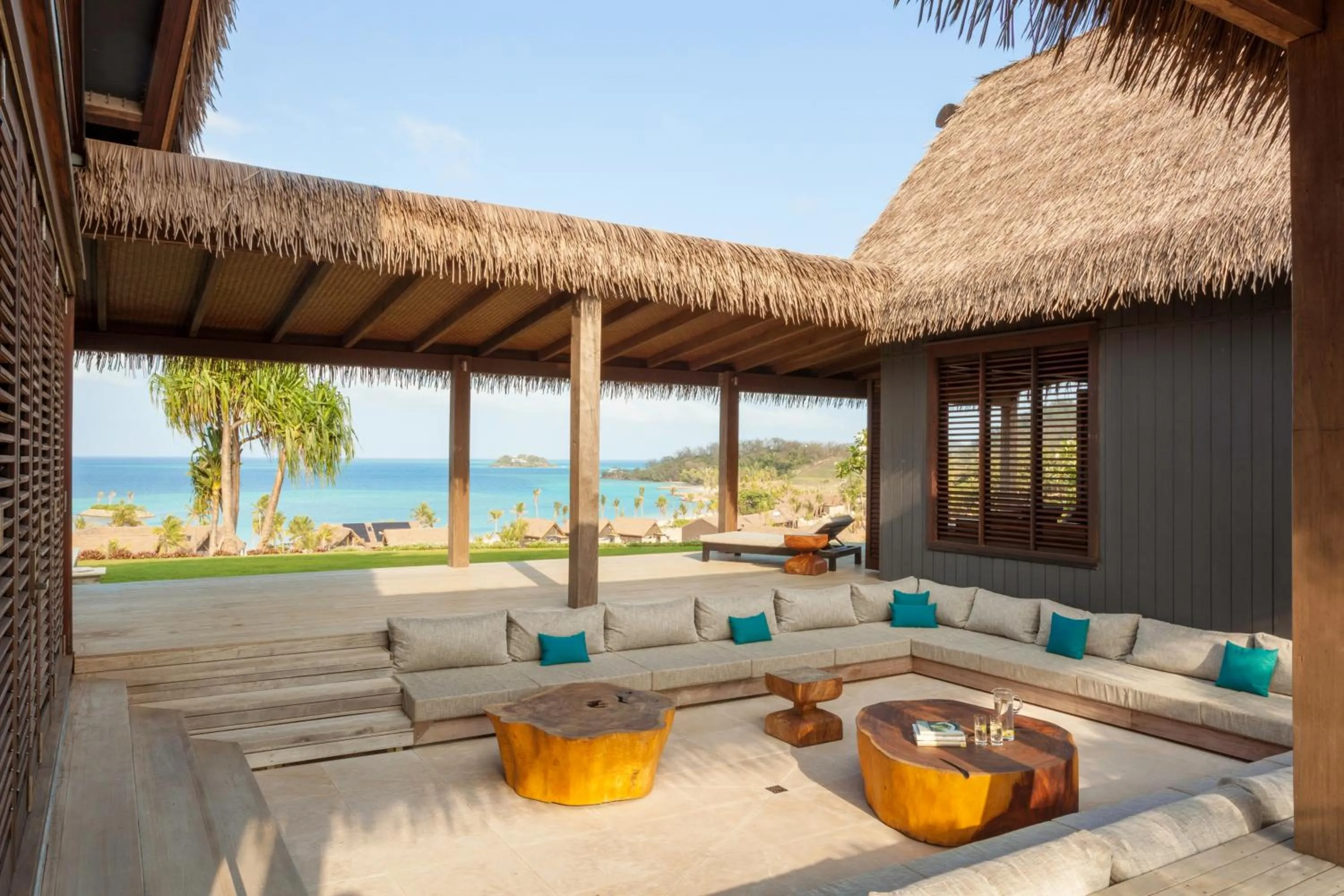 Seating area in Six Senses Fiji