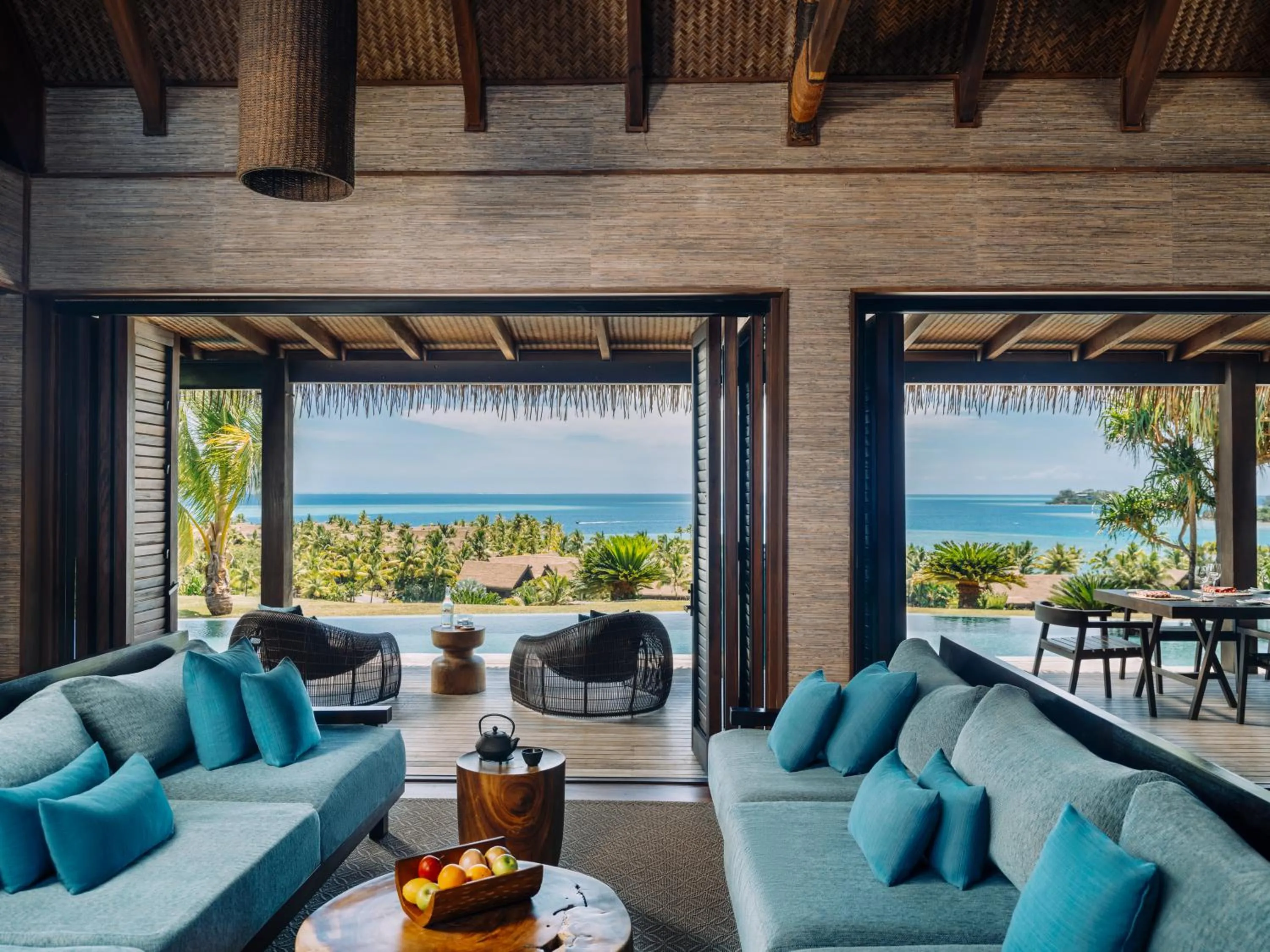 Living room in Six Senses Fiji