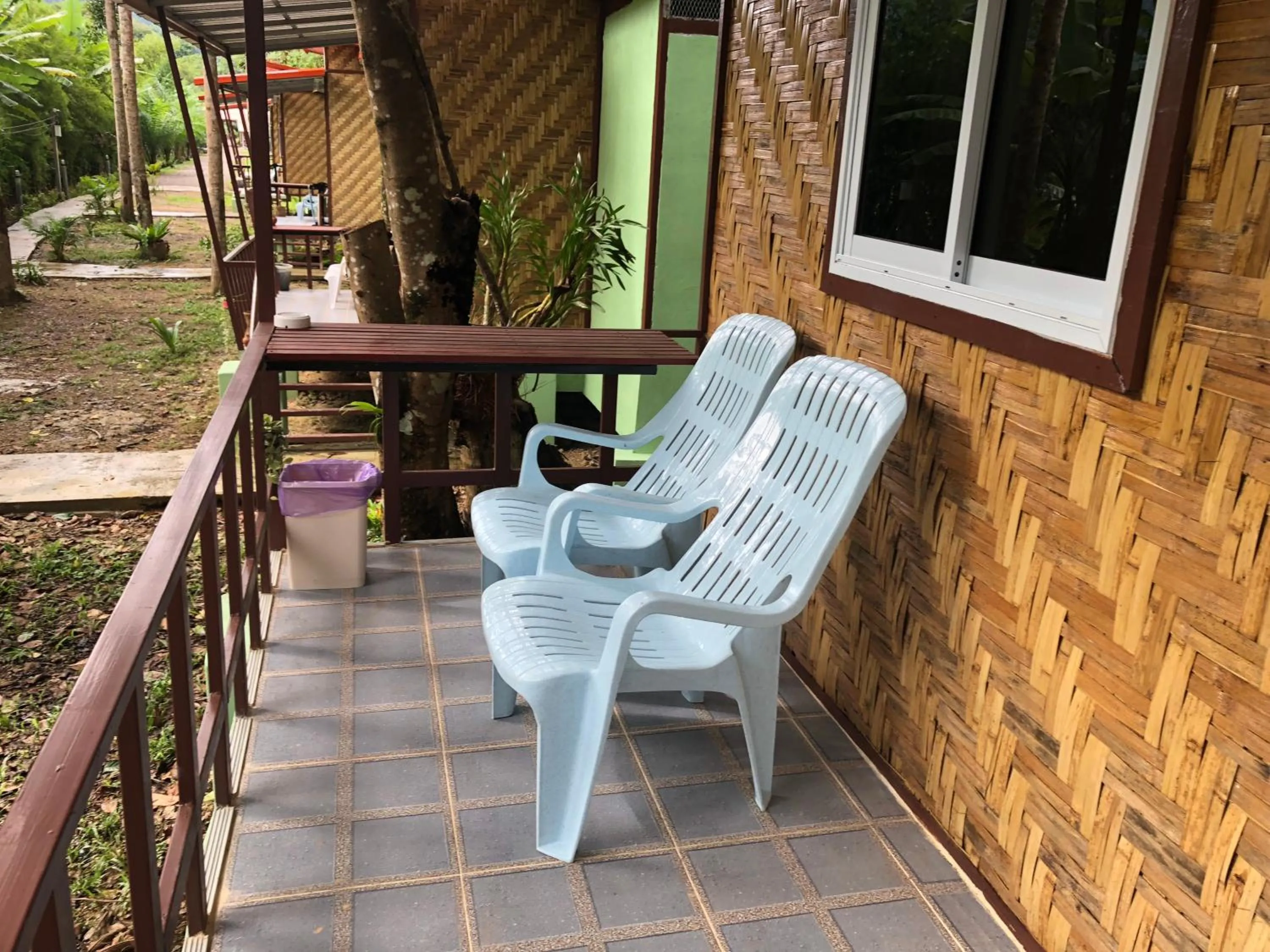 Balcony/Terrace in Khaosok Bamboo Huts Resort