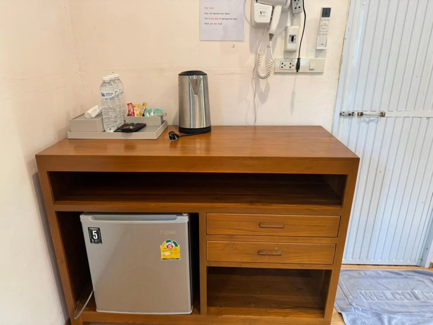 minibar in Khaosok Bamboo Huts Resort