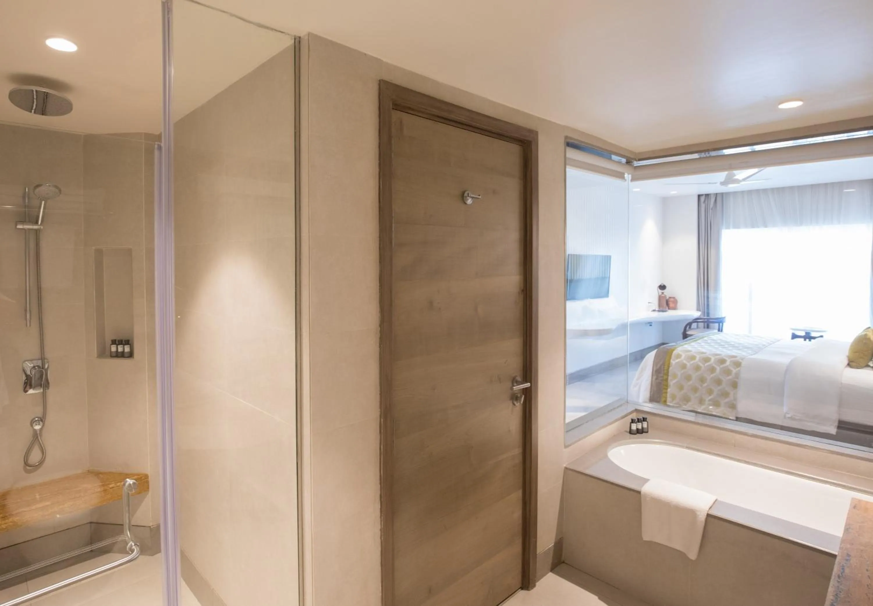 Bathroom, Bed in The Park Baga River Goa - Adults only Property